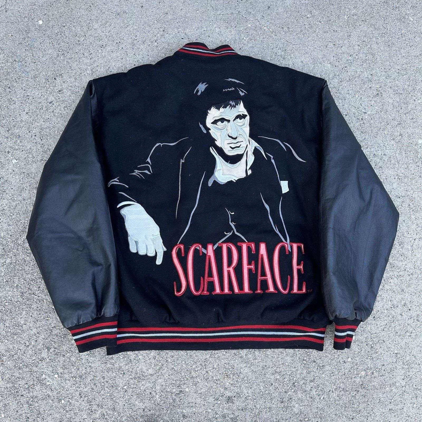 JH Design Vintage JH Design Scarface Reversible Varsity Jacket Size US L / EU 52-54 / 3 - 3 Thumbnail
