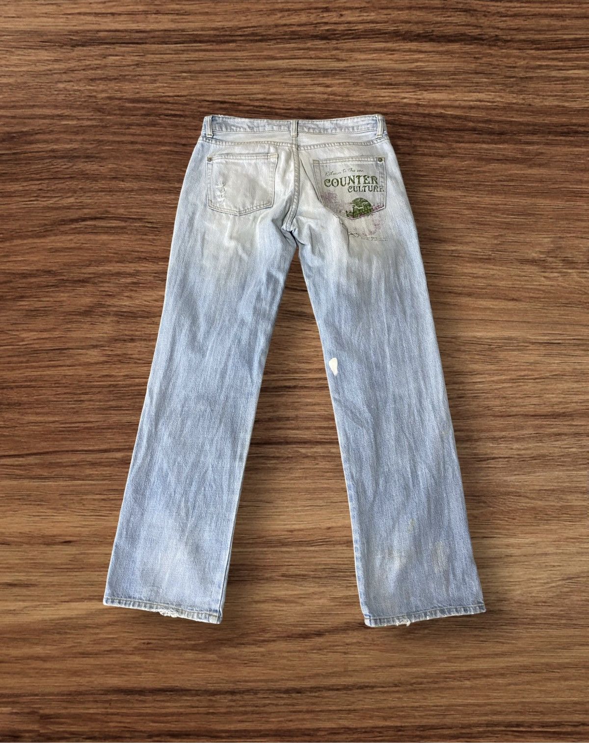 Hysteric Glamour Japanese Brand Counter Culture Faded Distressed Denim Size US 30 / EU 46 - 2 Thumbnail