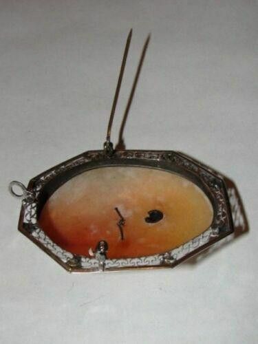 Other 14ktGold Shell Habille Psyche Cameo Pin Pendant with Diamond Size ONE SIZE - 4 Thumbnail