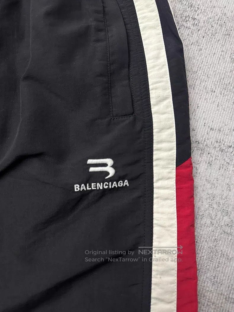 Balenciaga Balenciaga Black Side Stripe Embroidered Logo Pants School Size US 30 / EU 46 - 3 Thumbnail
