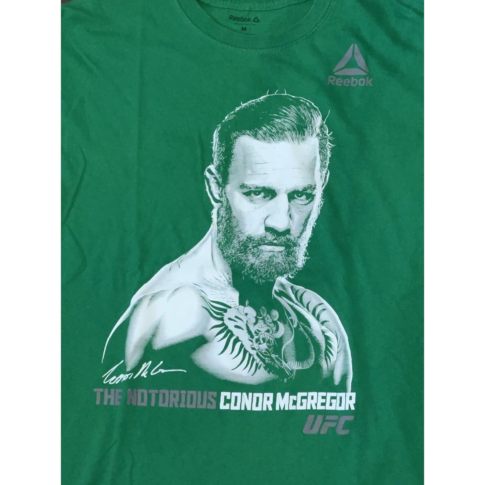 Reebok Reebok T-Shirt Conner McGregor Green Medium Mens Size US M / EU 48-50 / 2 - 2 Thumbnail