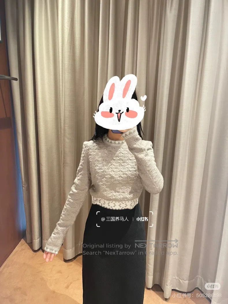 Hermes Hermes Khaki Color Geometric Pattern Relief Knit Sweater T Size XXS / US 00 / IT 34 - 9 Thumbnail