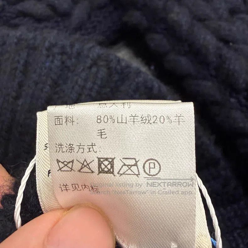 Hermes Hermes Dark blue cashmere and wool chunky knit sweater Size XS / US 0-2 / IT 36-38 - 7 Thumbnail