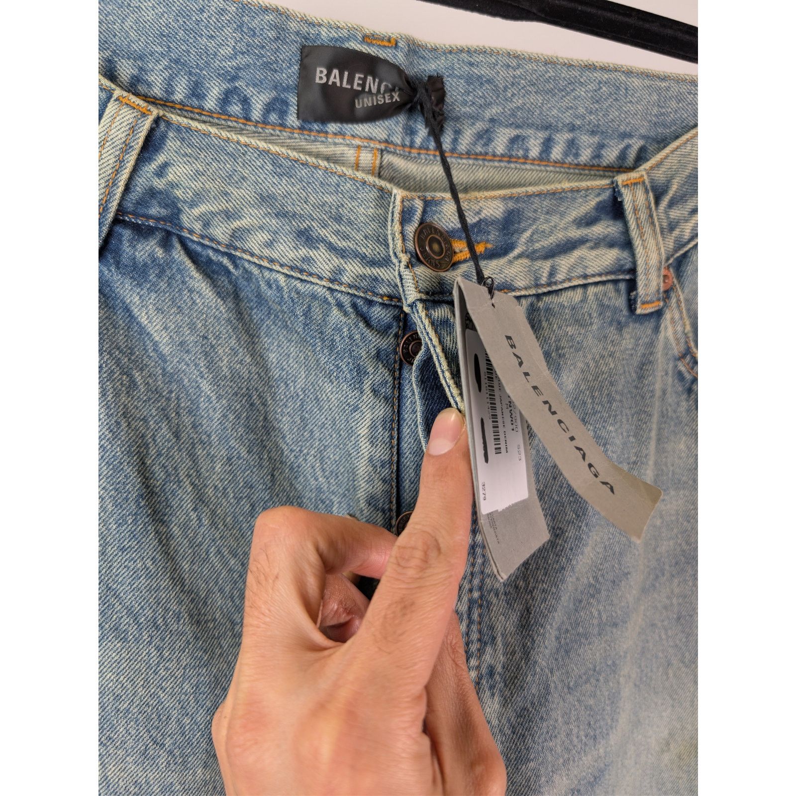 Balenciaga o1rshd1 Organic Japanese Denim Jeans in True Blue Size US 34 / EU 50 - 6 Thumbnail
