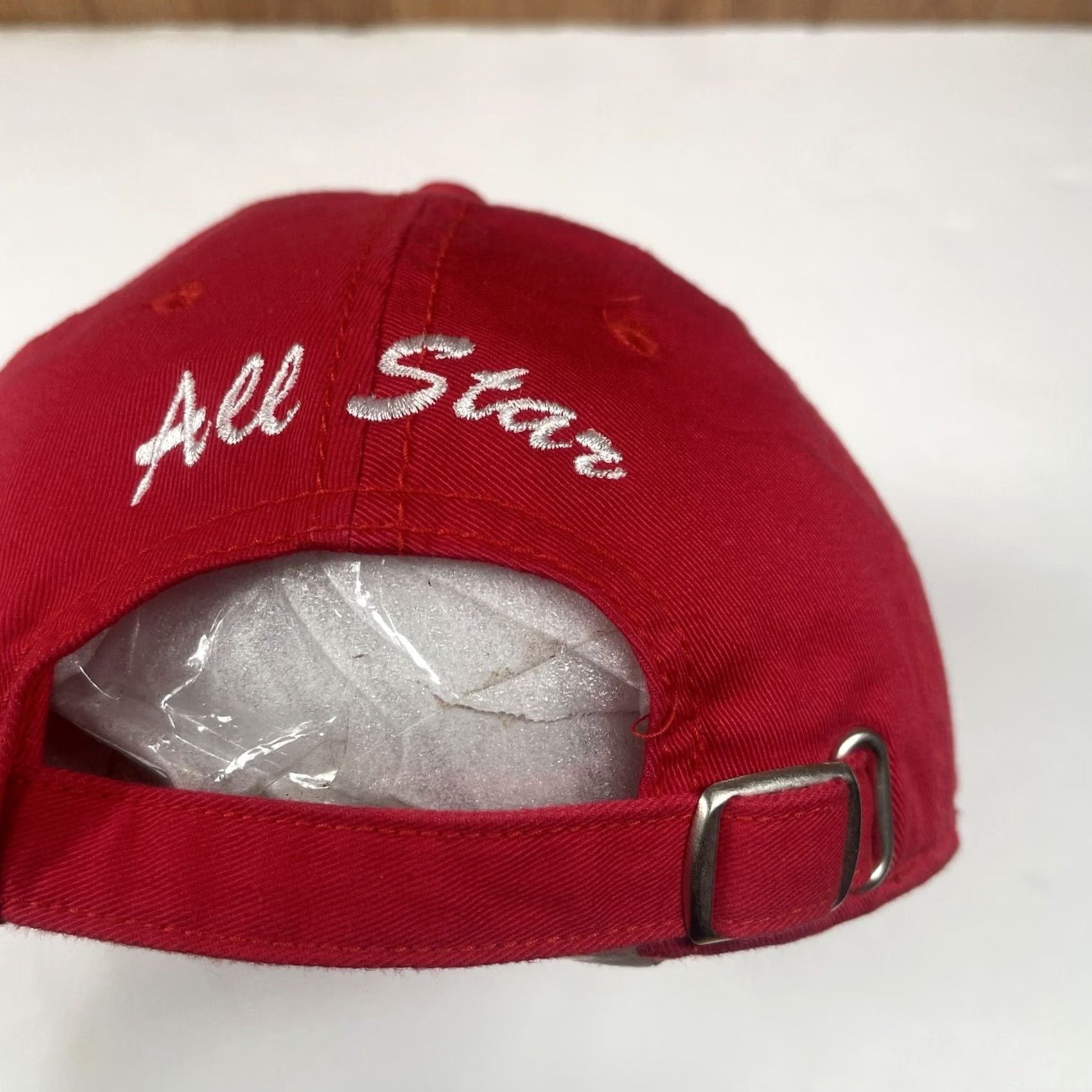 Vintage KNP Adult Adjustable StrapBack Baseball HatCap All Star Embroidered Classic Logo Red Size ONE SIZE - 6 Thumbnail