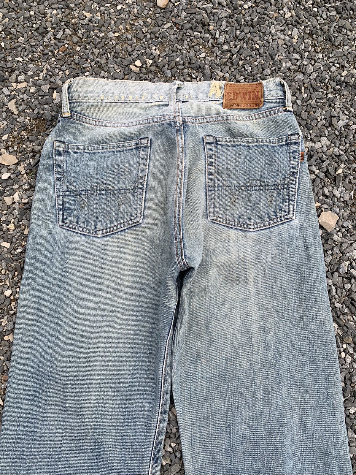 Kapital VINTAGE EDWIN 505 SELVEDGE FADED & RUSTY DISTRESSED DENIM Size US 28 / EU 44 - 8 Thumbnail