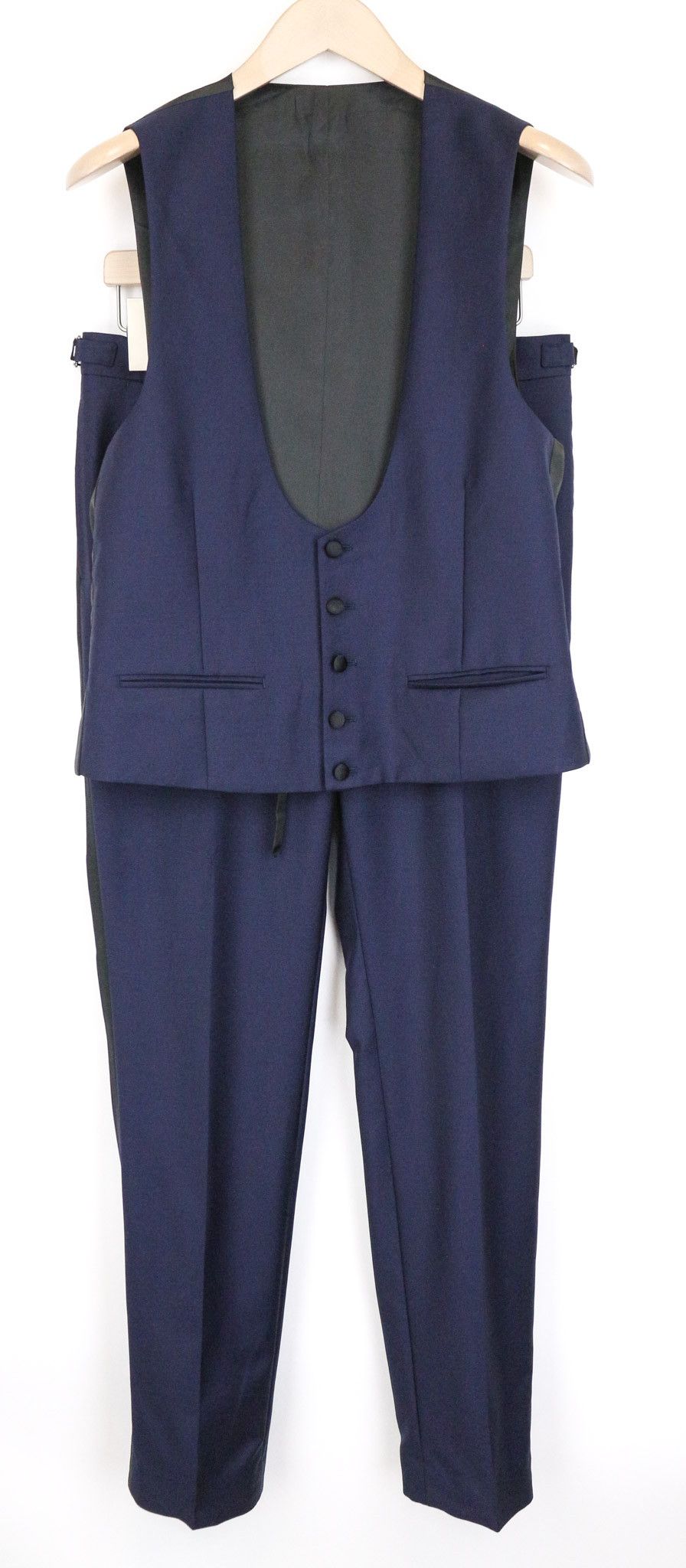 Suitsupply U-NECK UK38R Blue 2-Piece Slim Wool Tuxedo 76007 Size 38R - 1 Thumbnail