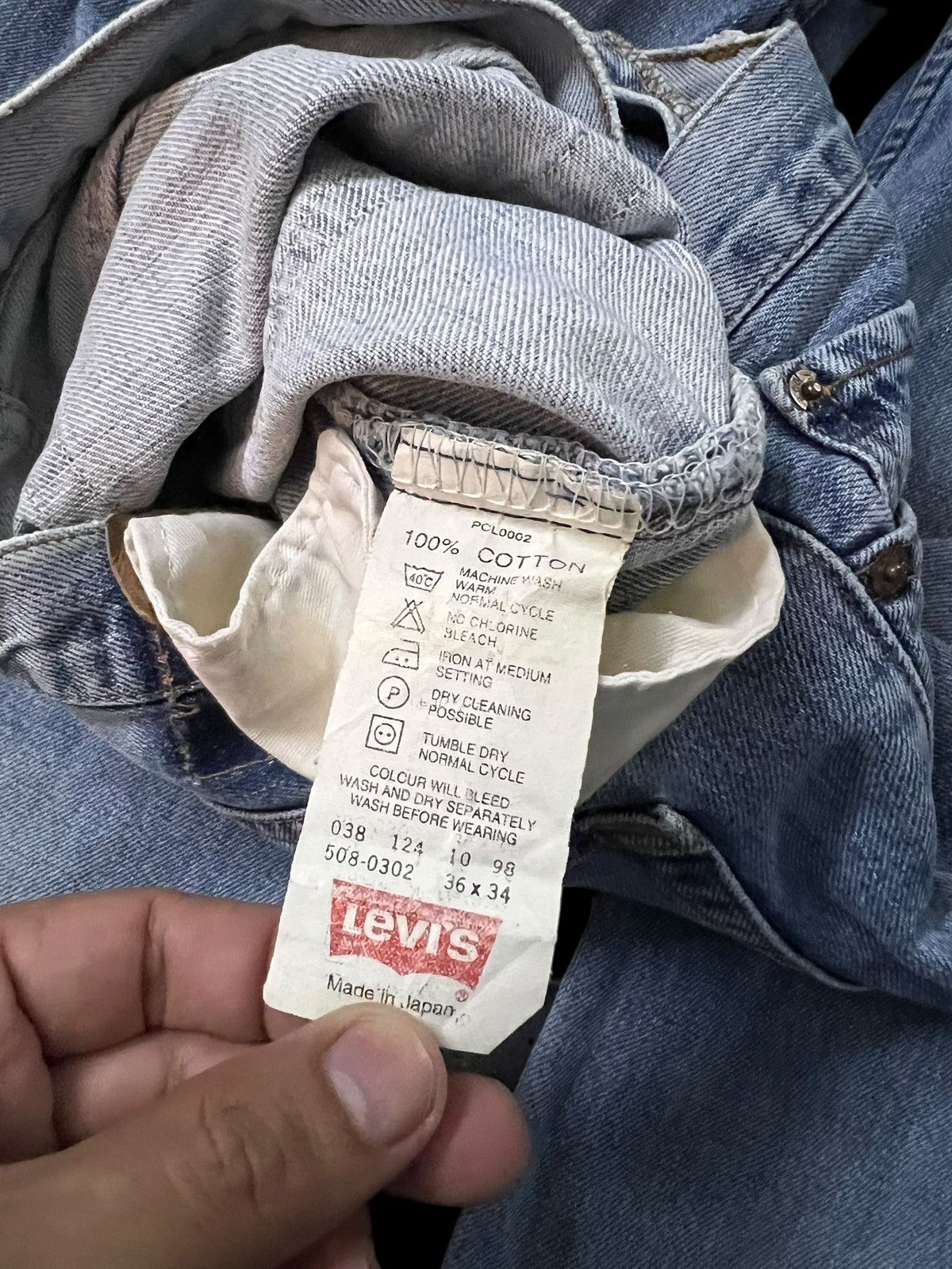 Levi's Vintage y2k Levis 508 Washed Jean Very Rare Size US 34 / EU 50 - 17 Thumbnail