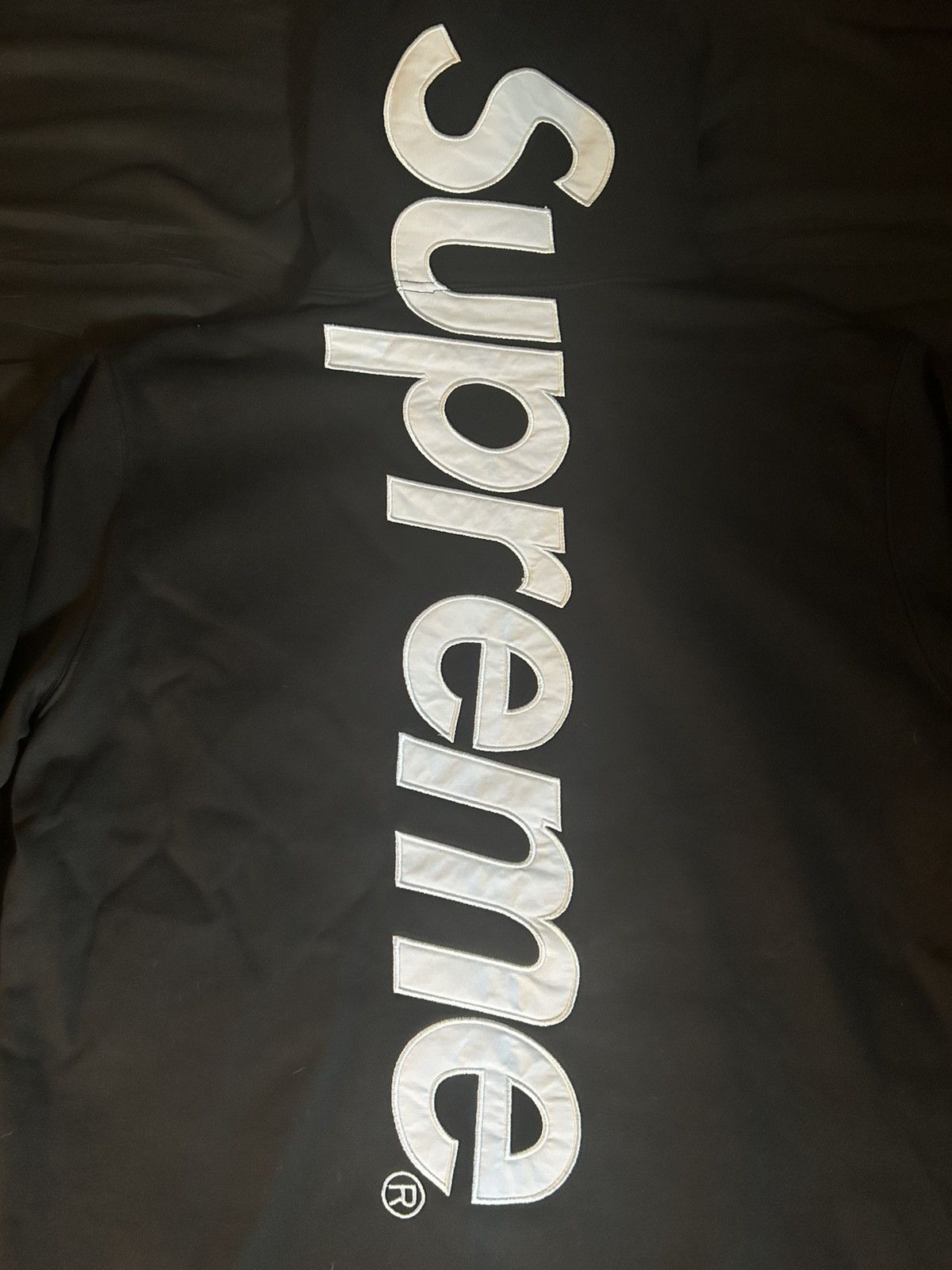 Supreme Supreme Satin Applique Hoodie Size US XL / EU 56 / 4 - 2 Thumbnail