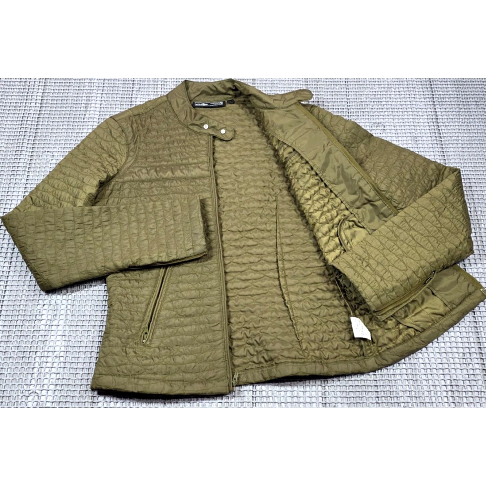 Oakley Oakley Moto Biker Jacket Full Zip Quilted Micro Puffer Olive Pink Womens XS Size XS / US 0-2 / IT 36-38 - 2 Thumbnail