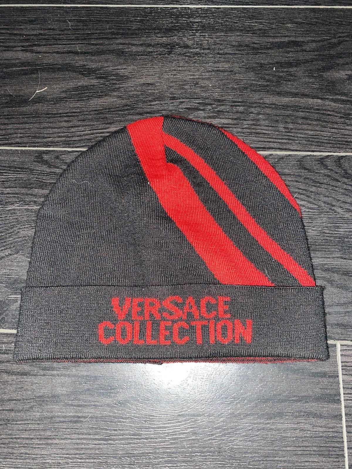image of Versace Collection Beanie in Black, Men's