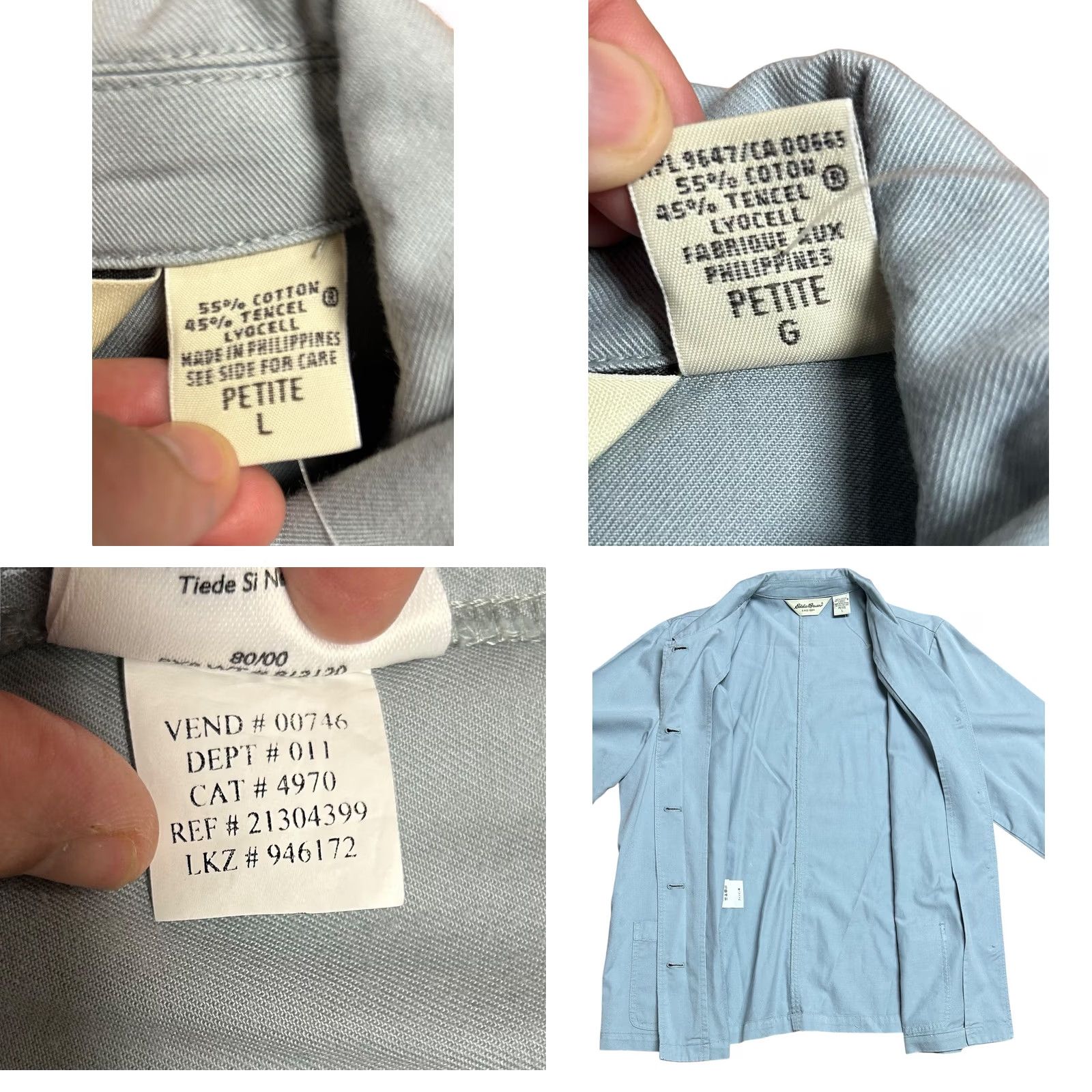 Eddie Bauer VINTAGE Eddie Bauer Women's Skirt Suit Light Blue 14P Long Sleeve 2 Piece Size L / US 10 / IT 46 - 8 Thumbnail