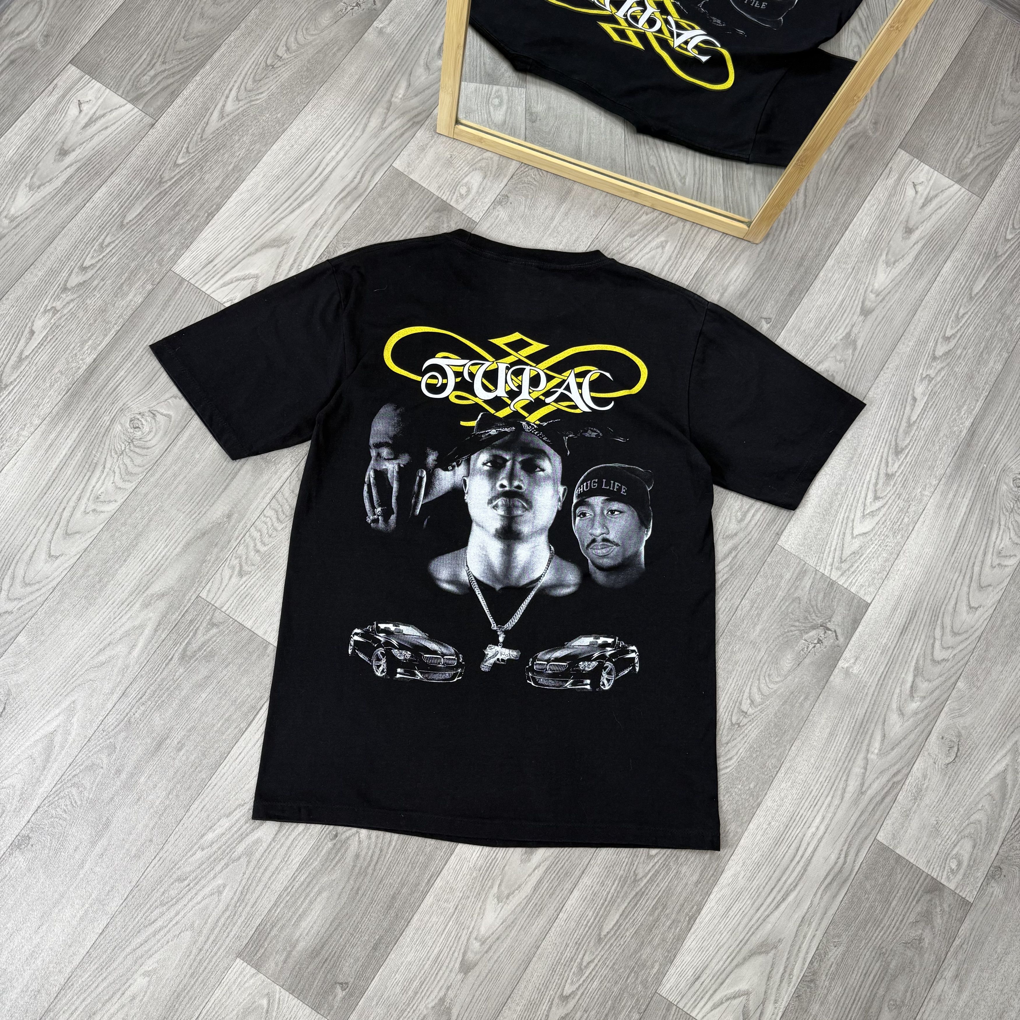 Vintage Vintage 2Pac 90s Tupac Shakur Graphic Black Rap Tee Shirt Size US L / EU 52-54 / 3 - 2 Thumbnail