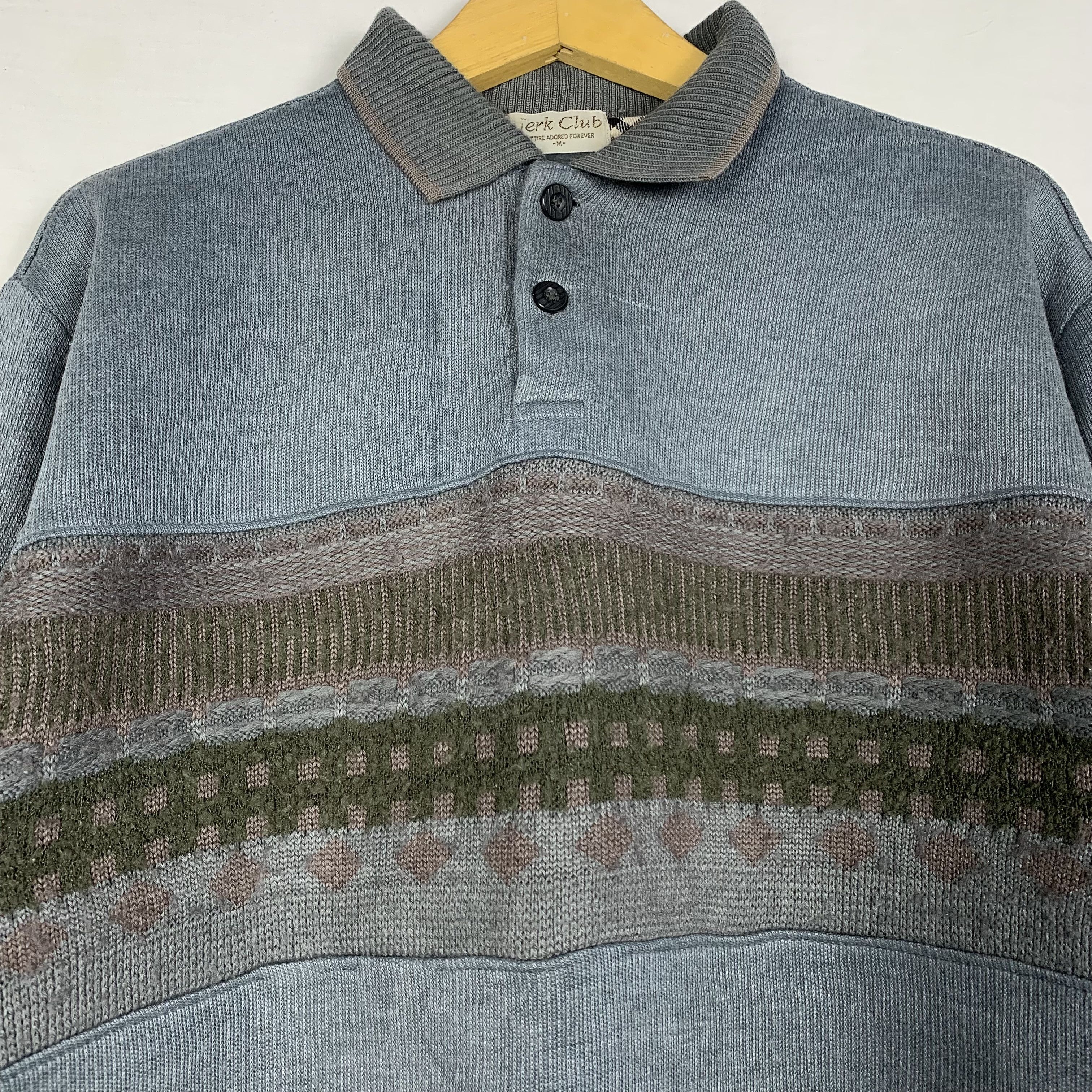 Vintage Vintage 90s Jerk Club Collared Sweatshirt Crewneck Size US M / EU 48-50 / 2 - 3 Thumbnail