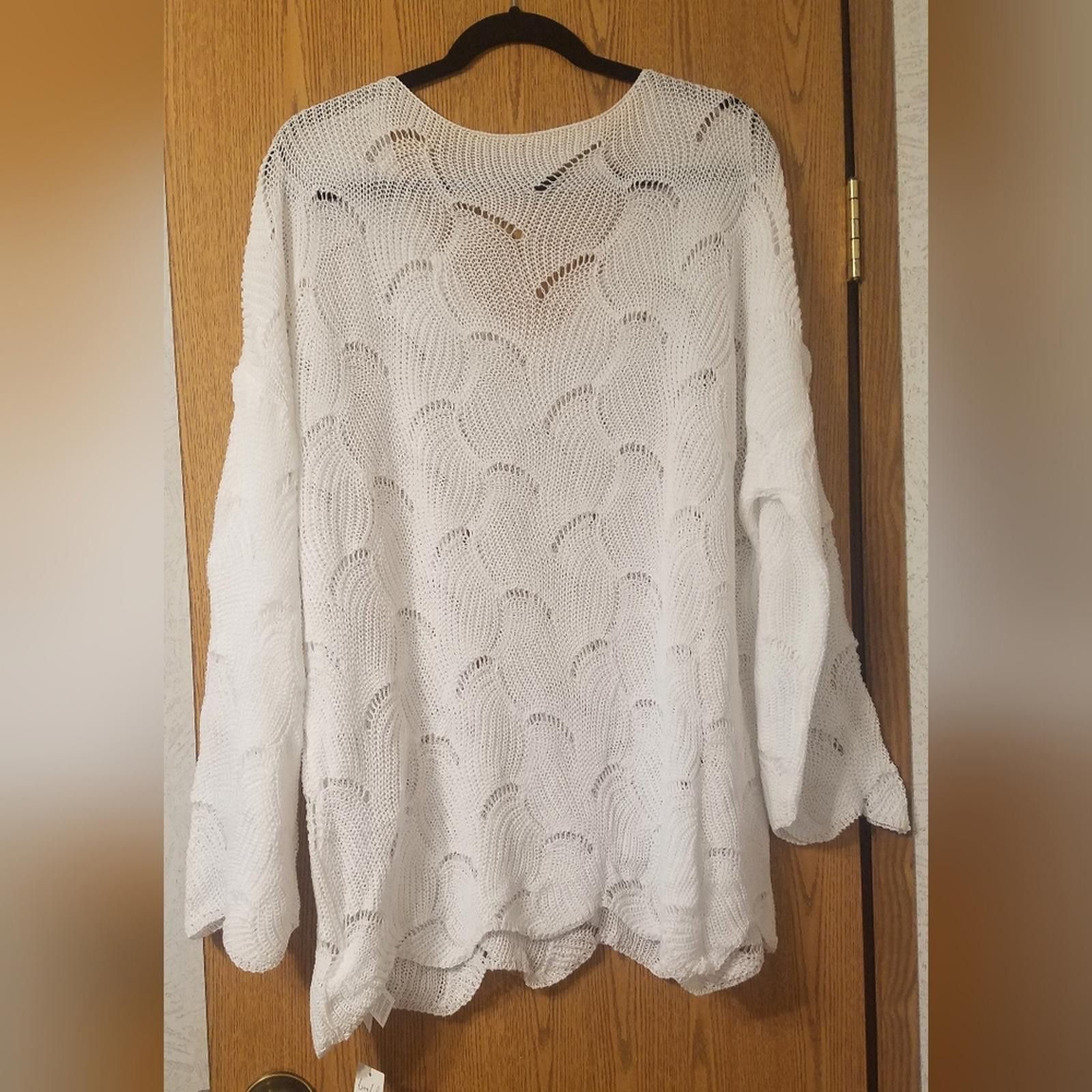 Other NWT Cupshe White Knit Sweater Large Size L / US 10 / IT 46 - 2 Thumbnail