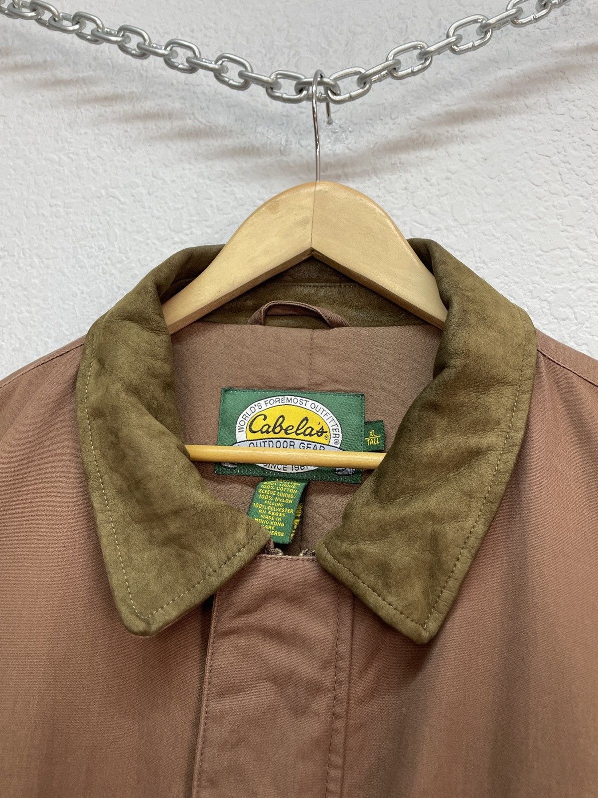 Schott Vintage y2k Avirex Vibe Cabelas Brown Nylon Leather Jacket Size US XL / EU 56 / 4 - 7 Thumbnail