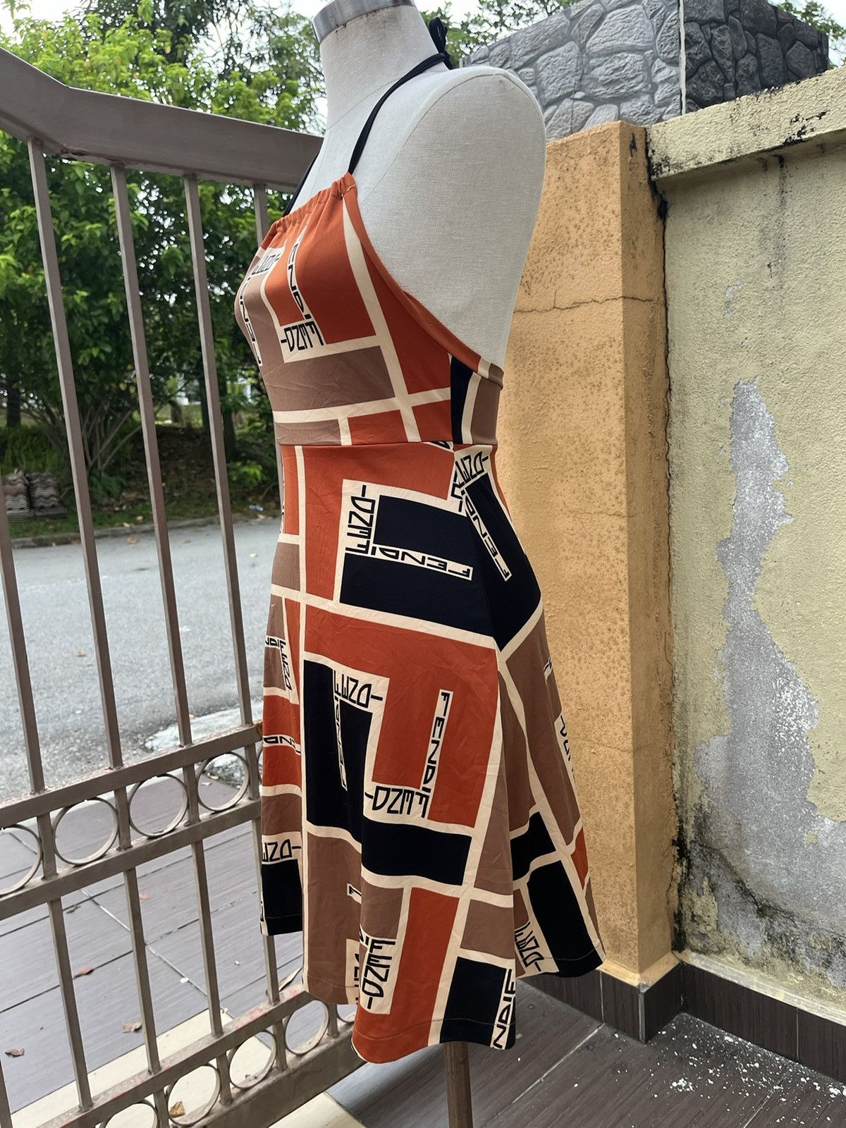 Fendi Retro logo print dress Size M / US 6-8 / IT 42-44 - 2 Thumbnail