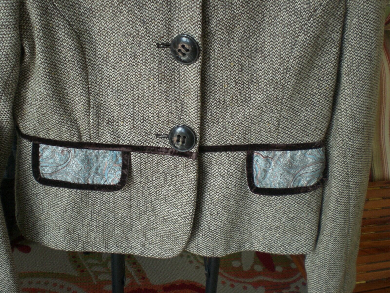 Anthropologie .Maestro Anthropologie Tweed Women's Blazer Jacket MEDIUM Size M / US 6-8 / IT 42-44 - 3 Thumbnail