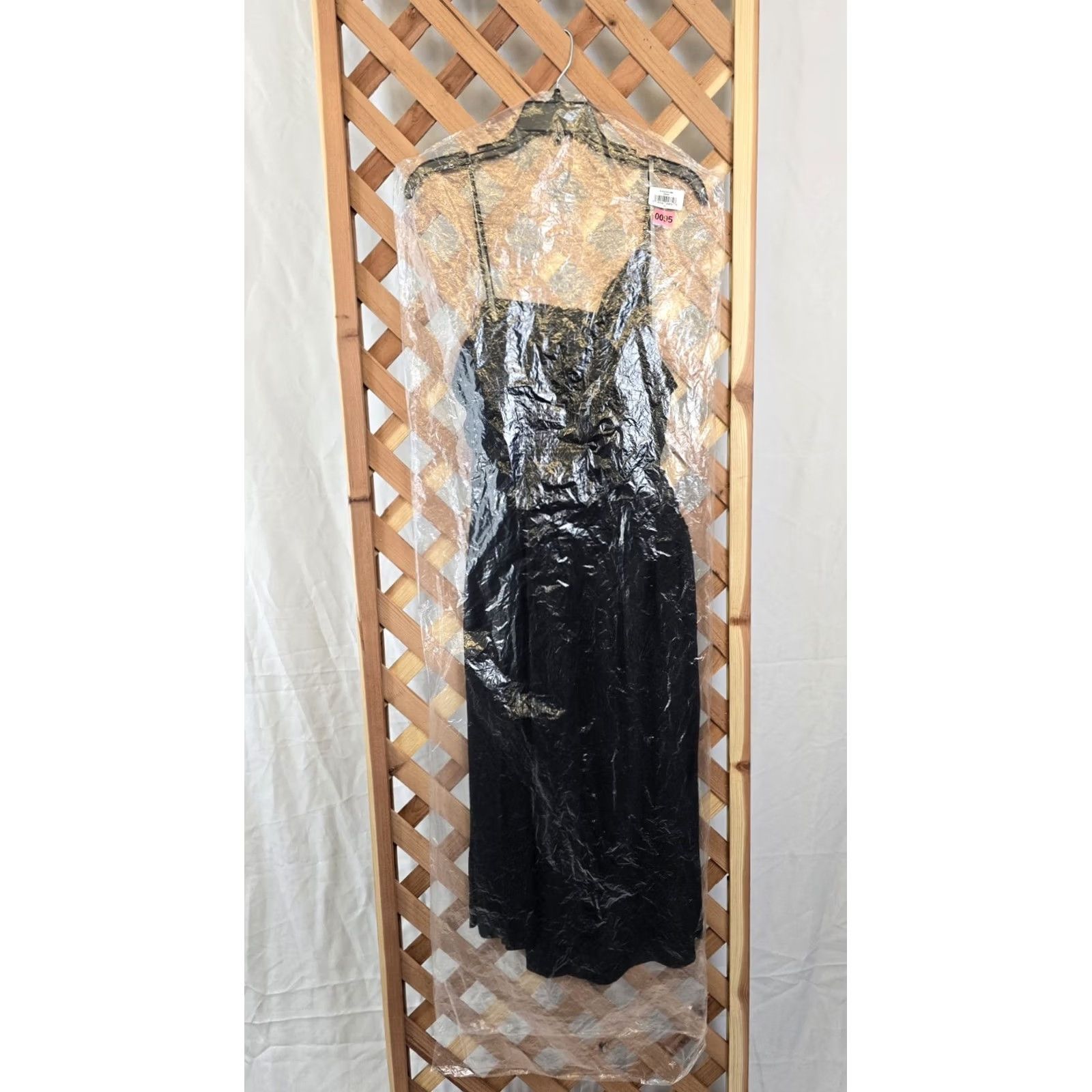 Vintage BCBG New York Sleeveless Asymmetrical Neck Open Back Midi Dress Sz 12 Black - Women, Dress, Midi, Asymmetric, Sleeveless, Zip, 12, Black Size XL / US 12-14 / IT 48-50 - 2 Thumbnail