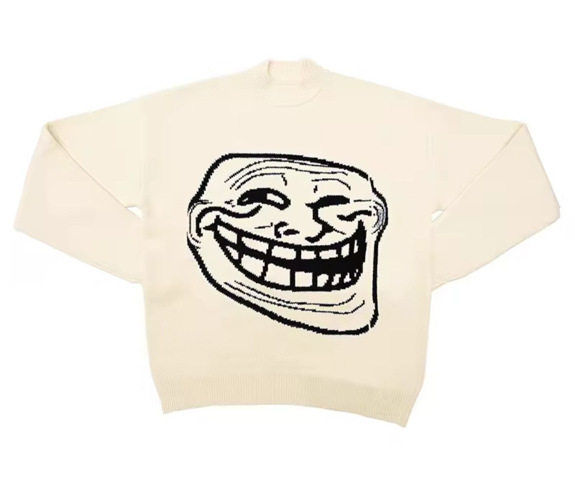 Other Streetwear Retro Paint Funny Facial Art Jacquard Knitwear Size US XL / EU 56 / 4 - 3 Thumbnail