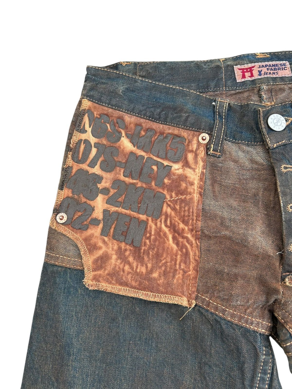Kapital VINTAGE MICHIKO KOSHINO YEN RUSTY BUCKLE BACK DENIM JEANS Size US 27 - 11 Thumbnail