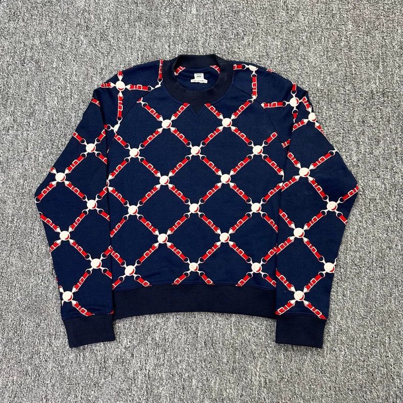 Hermes Hermes Chain printed navy blue sweatshirt 2503-Nextarrow Size XS / US 0-2 / IT 36-38 - 1 Thumbnail