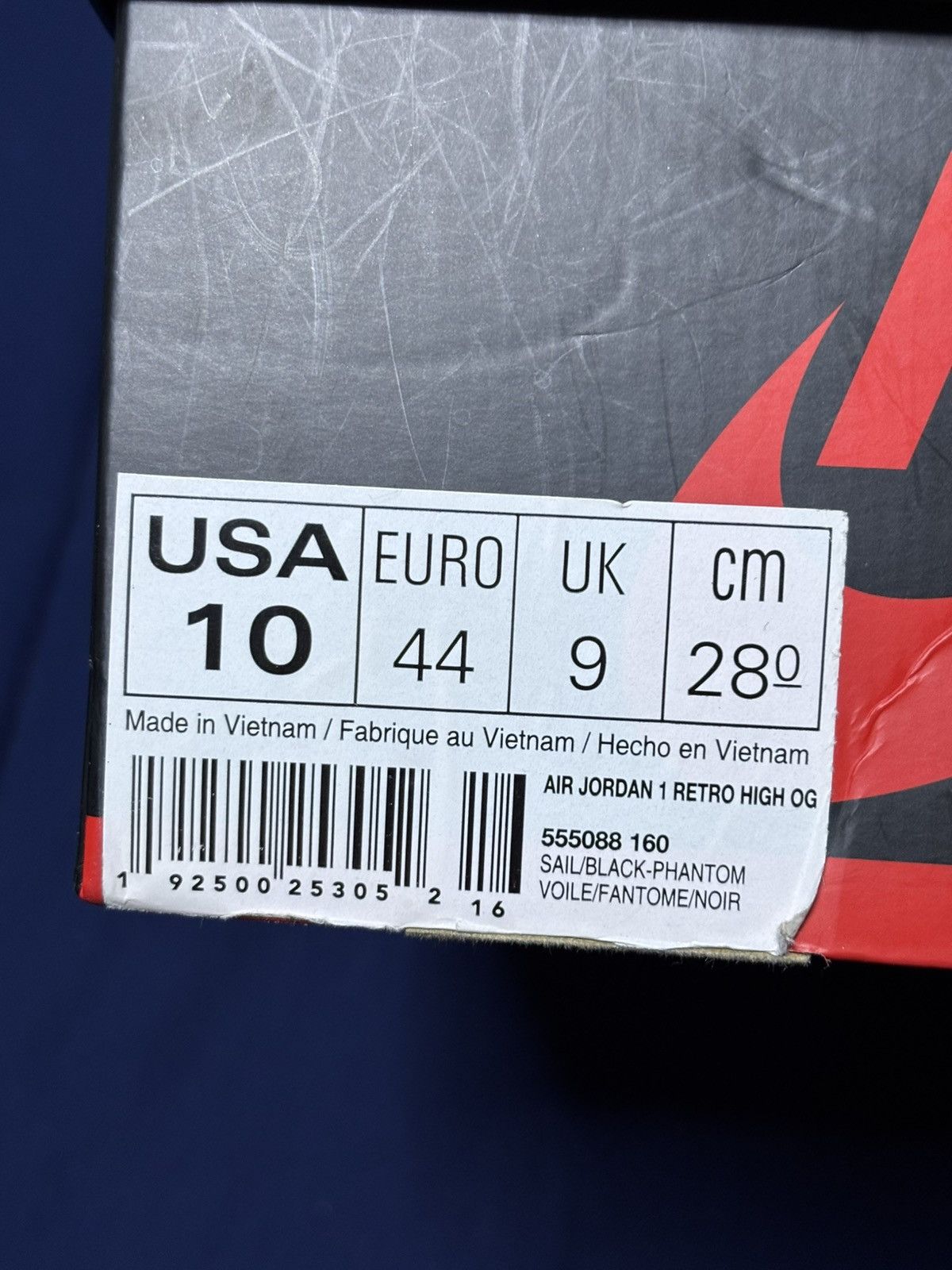 Jordan Brand Jordan 1 Retro High OG Phantom Gym Red 2019 Size 10 Size US 10 / EU 43 - 9 Thumbnail