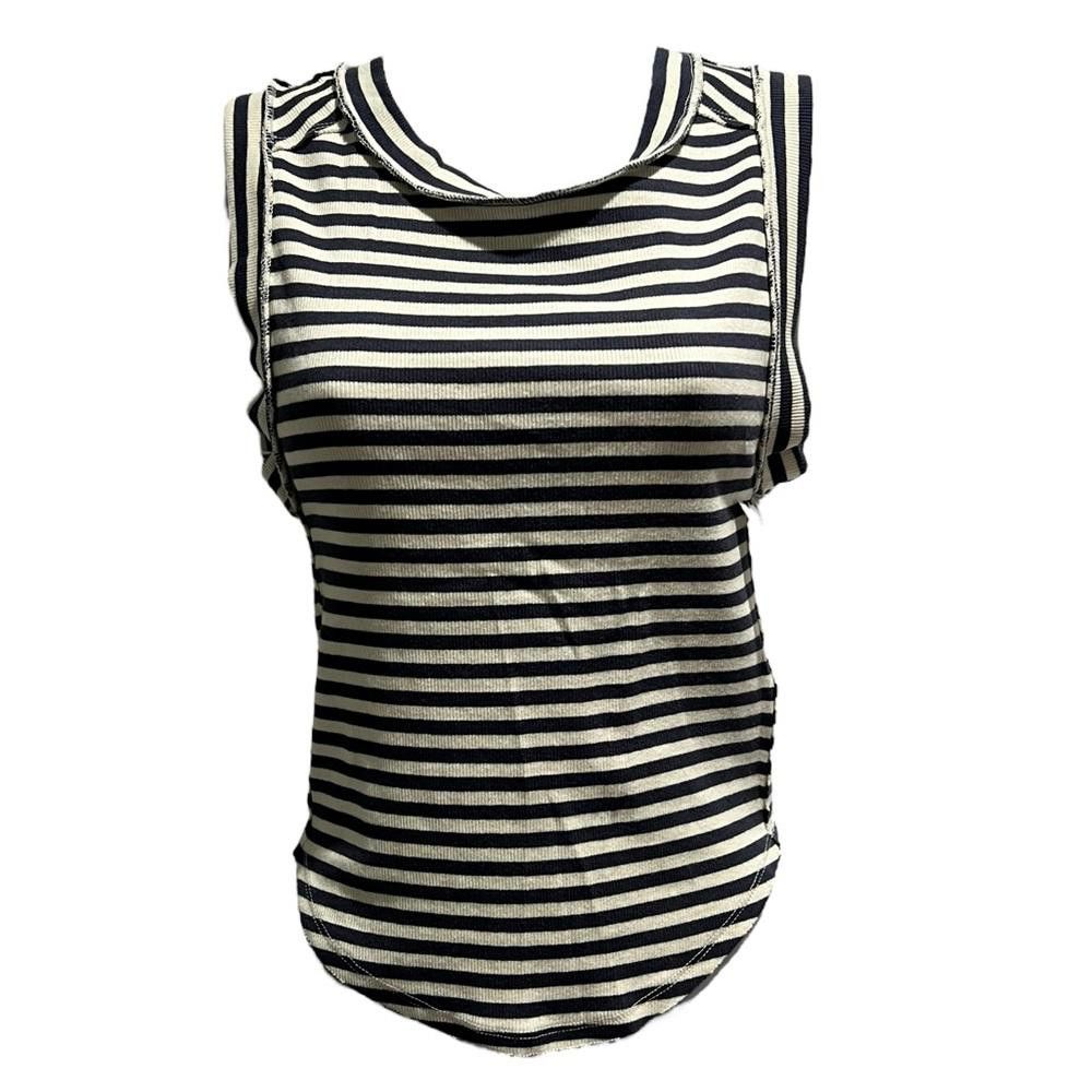 Designer NWOT We The Free Size Small Shirt Blue White Stripe Size S / US 4 / IT 40 - 1 Thumbnail