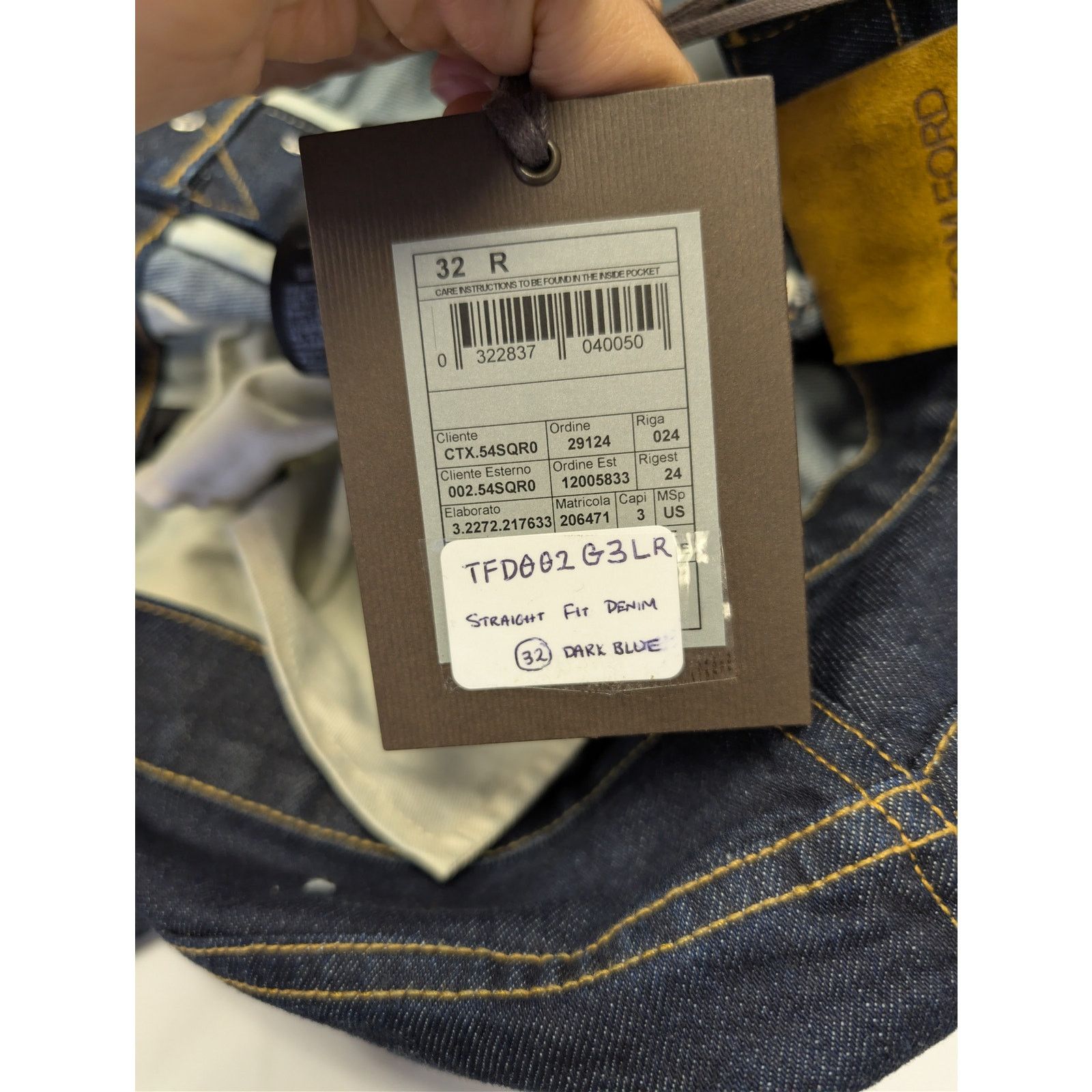 Tom Ford o1rshd1 Straight-Fit Denim Jeans in Dark Blue Size US 32 / EU 48 - 22 Thumbnail