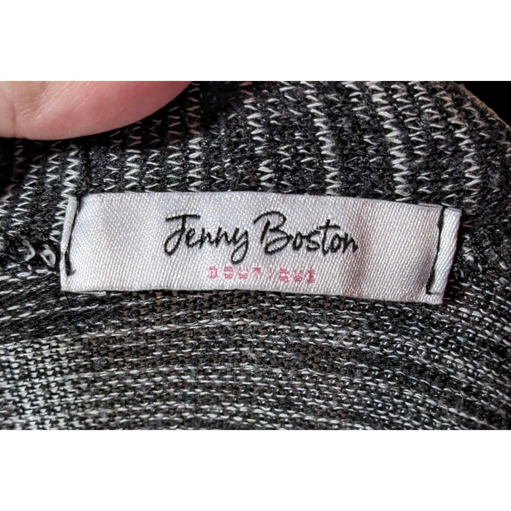 Other Jenny Boston Black And Grey Longline Cardigan Size M / US 6-8 / IT 42-44 - 3 Thumbnail