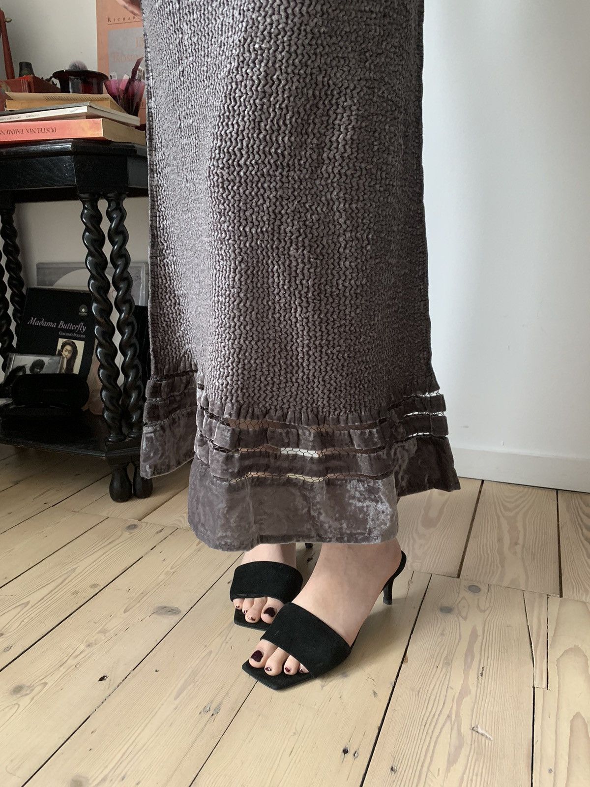 Issey Miyake × Japanese Brand × Pleats Please Issey Miyake Yoshiki Hishinuma Peplum pleated maxi skirt Size 25" / US 0 / IT 36 - 9 Thumbnail