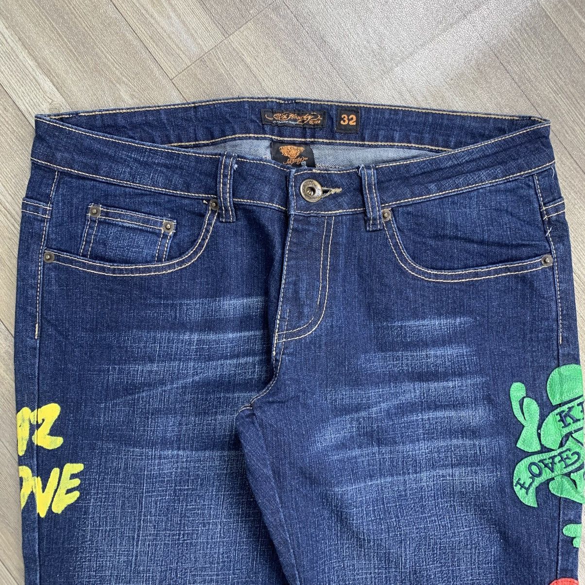 Ed Hardy 2000’s Ed Hardy Christian Audiger Denim Pants Size US 32 / EU 48 - 9 Thumbnail