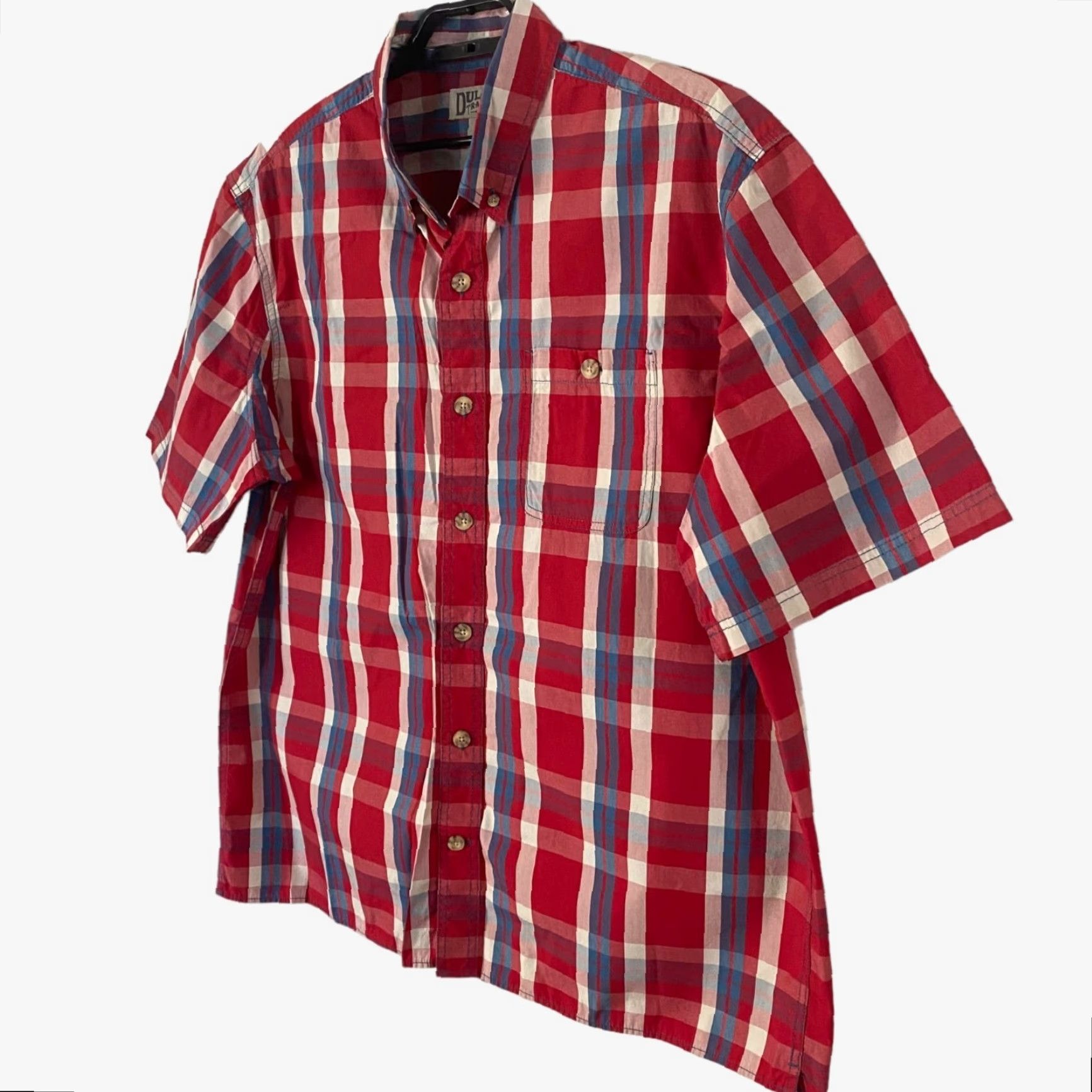 Duluth Trading Company Duluth Trading Co. Button Down Shirt Mens XL Red Plaid Short Sleeve Work Pocket Shirt Size US XL / EU 56 / 4 - 2 Thumbnail