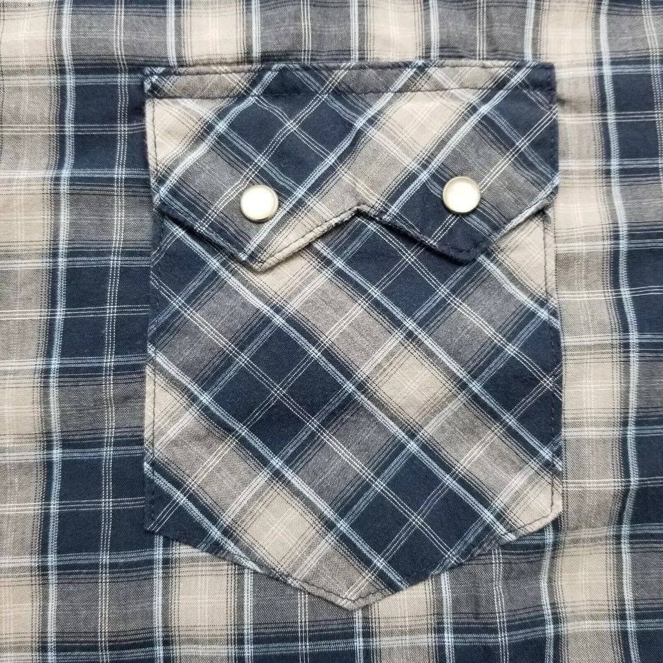 Wrangler Wrangler Western Shirt Men 2XL Plaid Pearl Snap Oversized Size US XXL / EU 58 / 5 - 3 Thumbnail