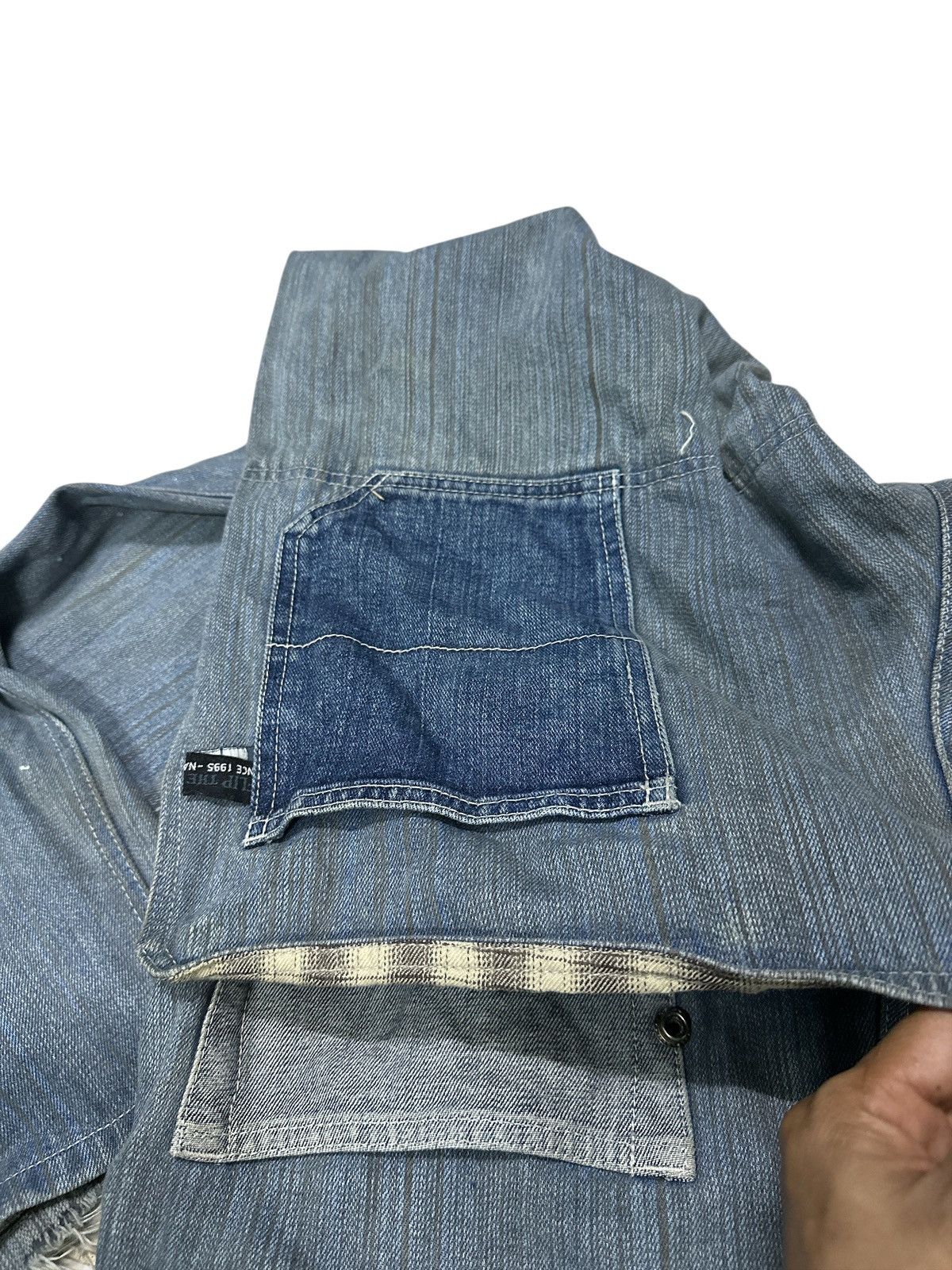 Kapital Blue Stripe Indigo Multipocket Baggy Denim Flip The scrips. Size US 36 / EU 52 - 14 Thumbnail