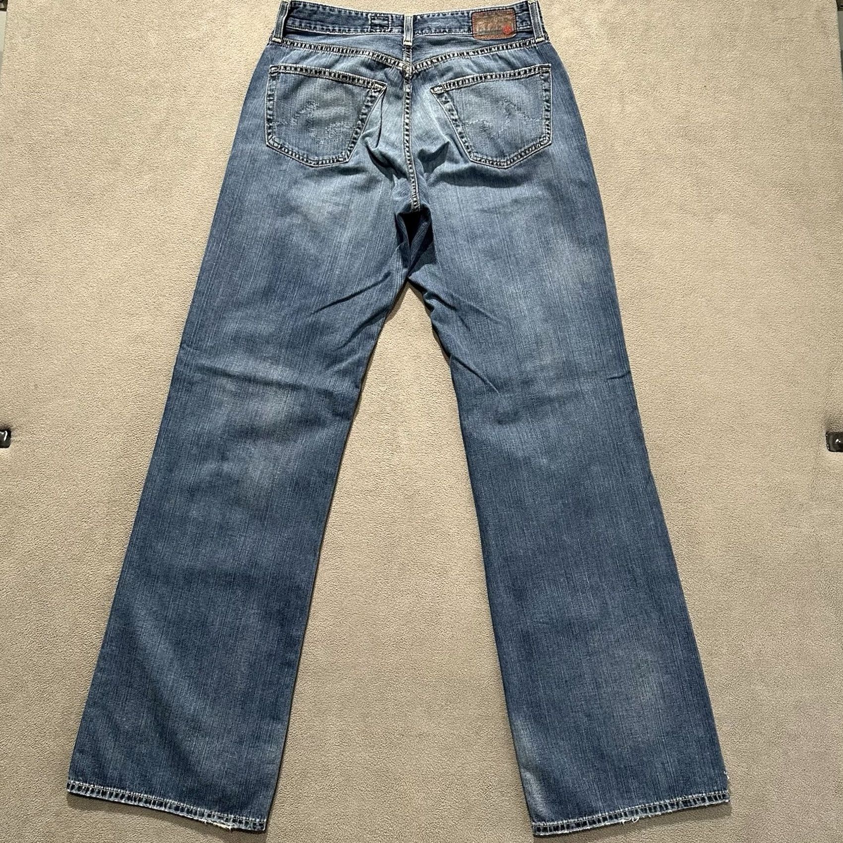 Vintage AG Adriano Goldschmied Jean Men 31x34 (30x34) Straight Denim - Soft Fit Size US 31 - 2 Thumbnail