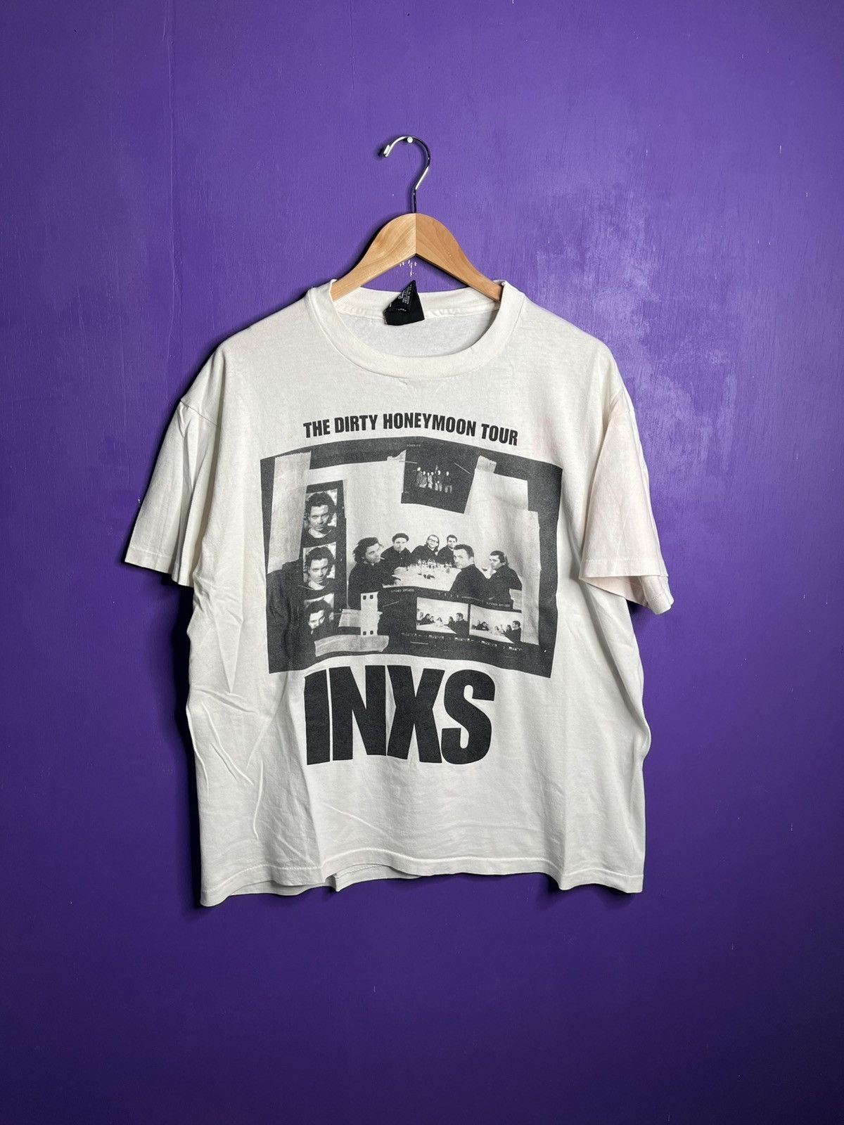 Band Tees × Vintage Vintage 1993 INXS dirty honeymoon tour t-shirt Size US XL / EU 56 / 4 - 1 Thumbnail
