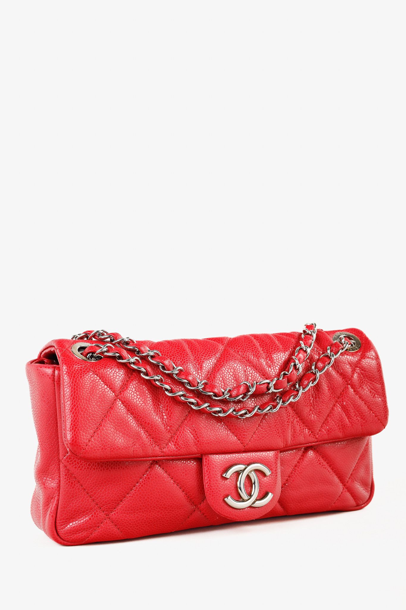 Chanel Chanel Quilted Glazed Caviar Leather CC Logo Flap Handbag Size ONE SIZE - 2 Thumbnail