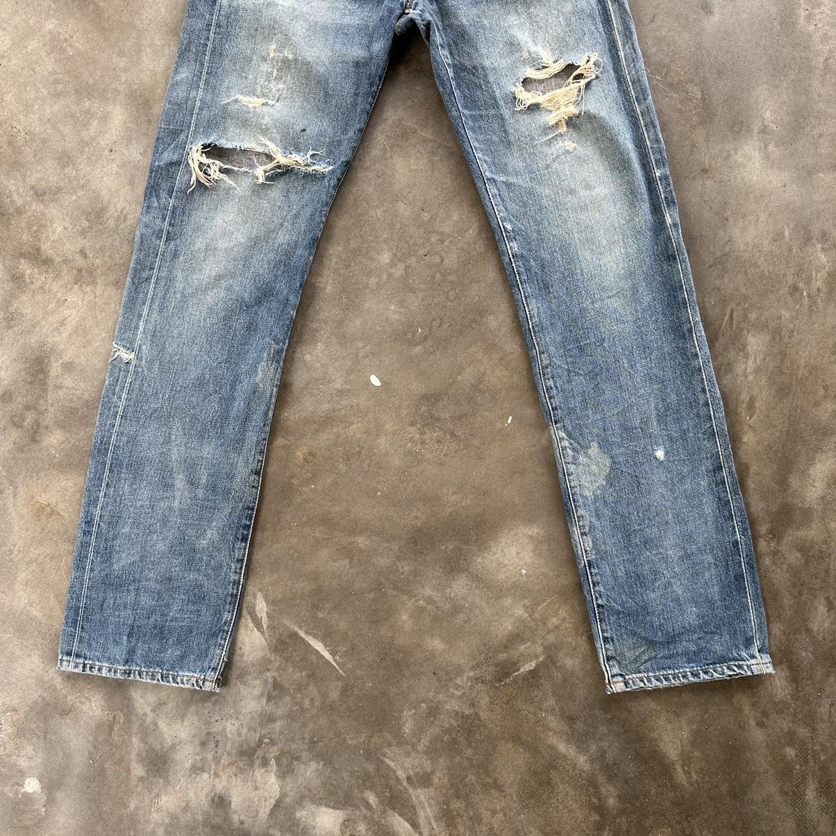 Japanese Brand Vtg🔥Levi’s 502 Talon Selvedge Distressed Faded Denim Jean Size US 30 / EU 46 - 2 Thumbnail