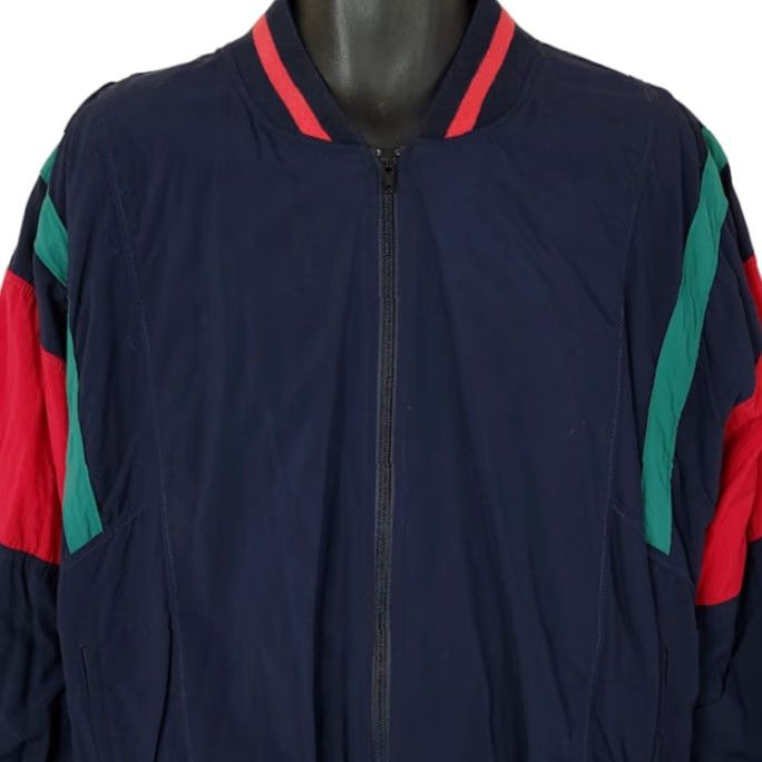 Vintage VINTAGE Duffel Sportswear Bomber Jacket Mens Size Large 80s 90s Made In USA Striped Blue Cotton Blend Full Zip Mens Size US L / EU 52-54 / 3 - 2 Thumbnail
