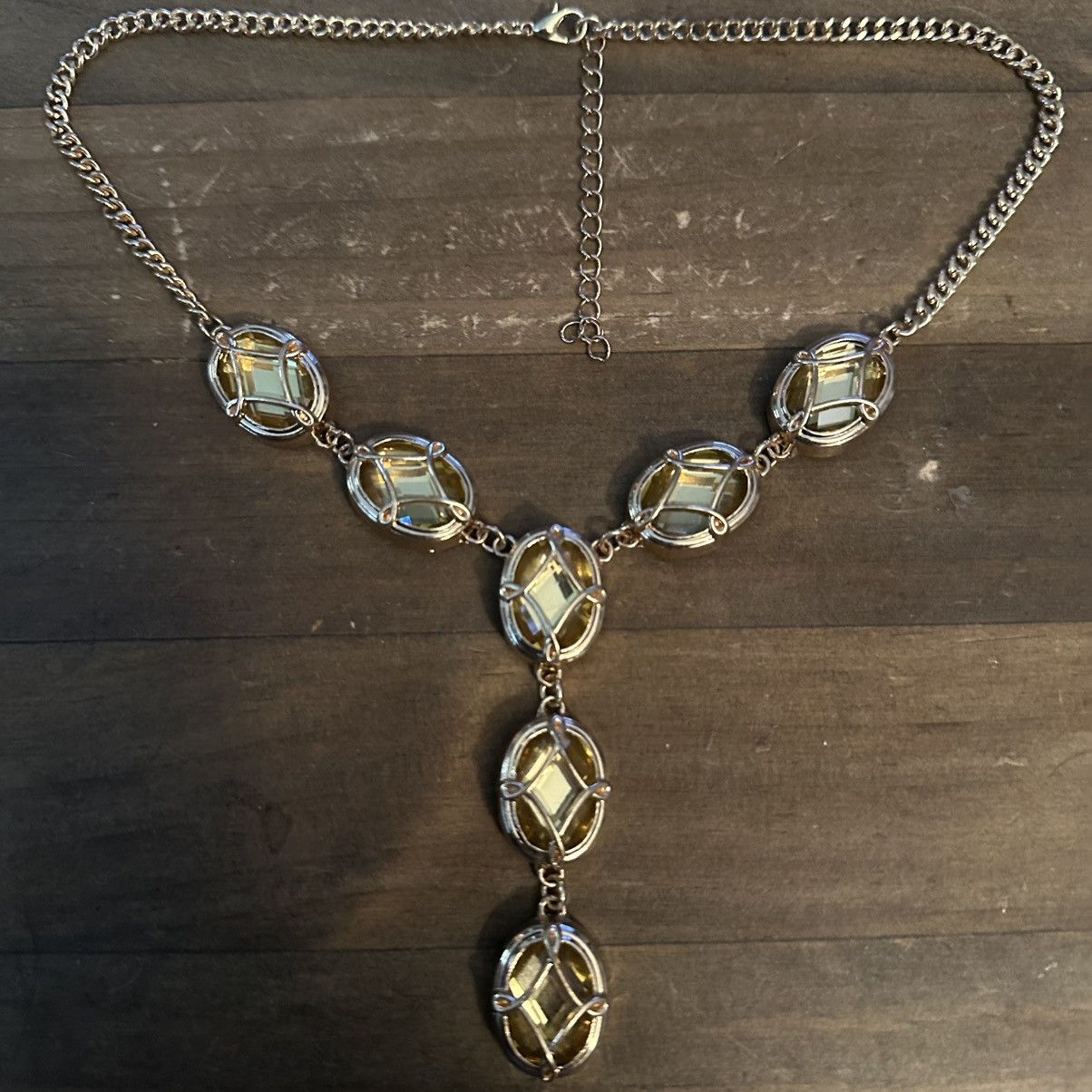 Other Gold tone citrine Y statement necklace Size ONE SIZE - 2 Thumbnail