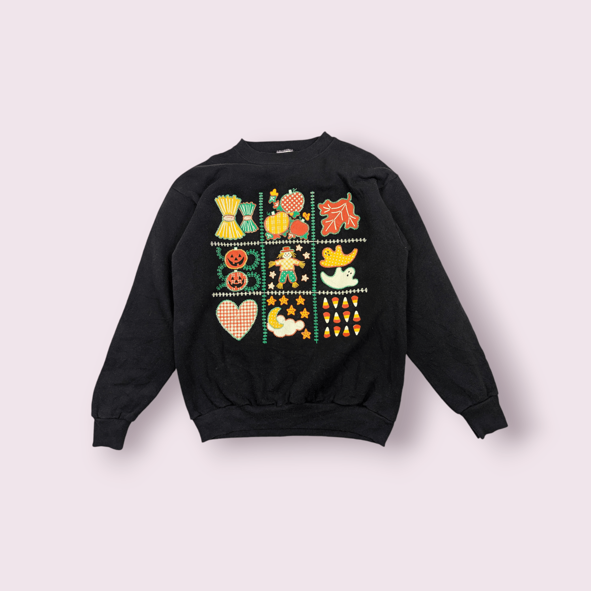 Tultex Vintage 90's HALLOWEEN Ghost Love Sweatshirt Size L / US 10 / IT 46 - 1 Thumbnail