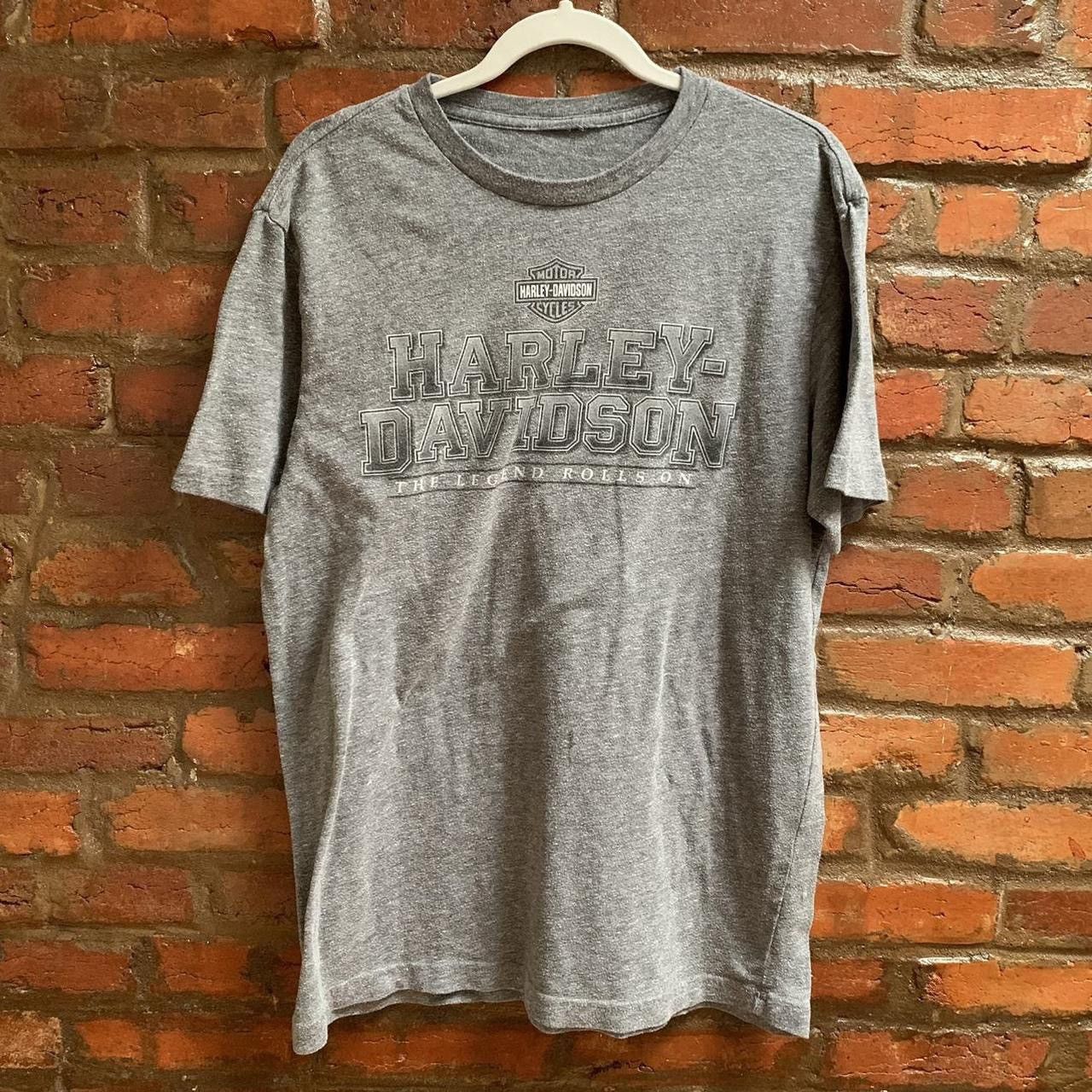 Harley Davidson × Vintage Vintage Harley Davidson Gray Oversized T-shirt Size US L / EU 52-54 / 3 - 1 Thumbnail