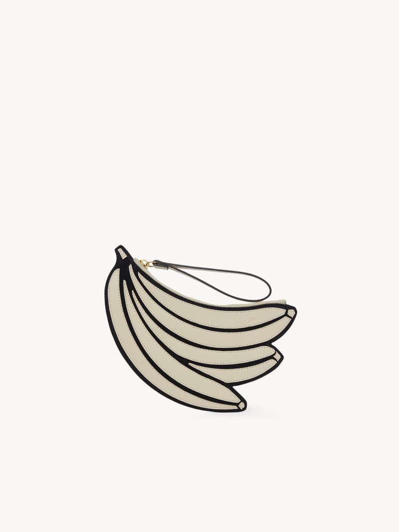Chloe o1loc1c10226 Size: OS / Banana Flat Pouch in Vegetal Beige Size ONE SIZE - 1 Thumbnail