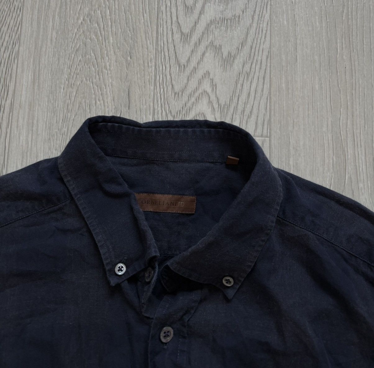 Corneliani × Designer Italy Corneliani ID Cotton Shirt Button Up Old Money Size US L / EU 52-54 / 3 - 2 Thumbnail