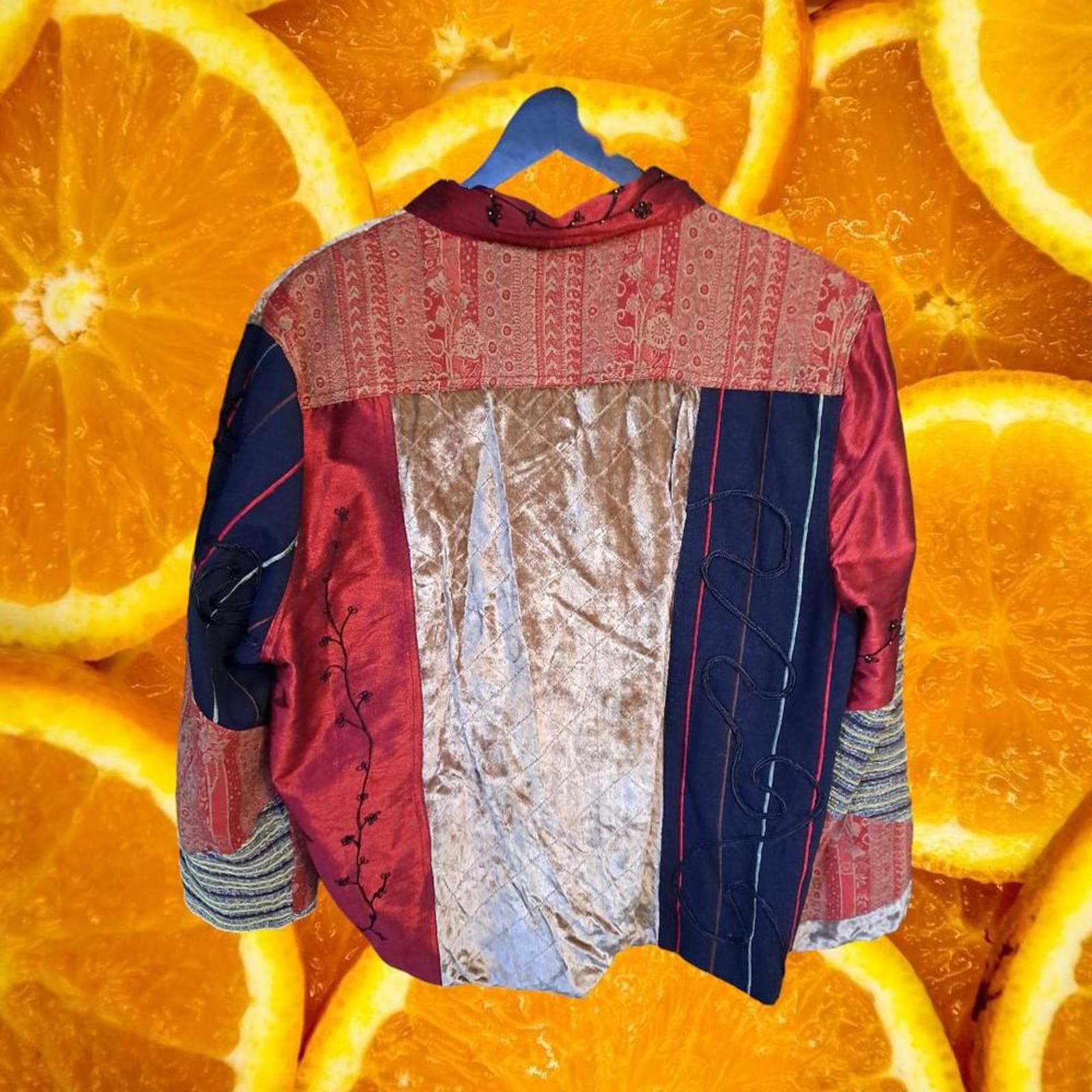 Other Sag Harbor Patchwork BOHO Lightweight‎ Jacket Size 16 Size XXL / US 16-18 / IT 52-54 - 5 Thumbnail