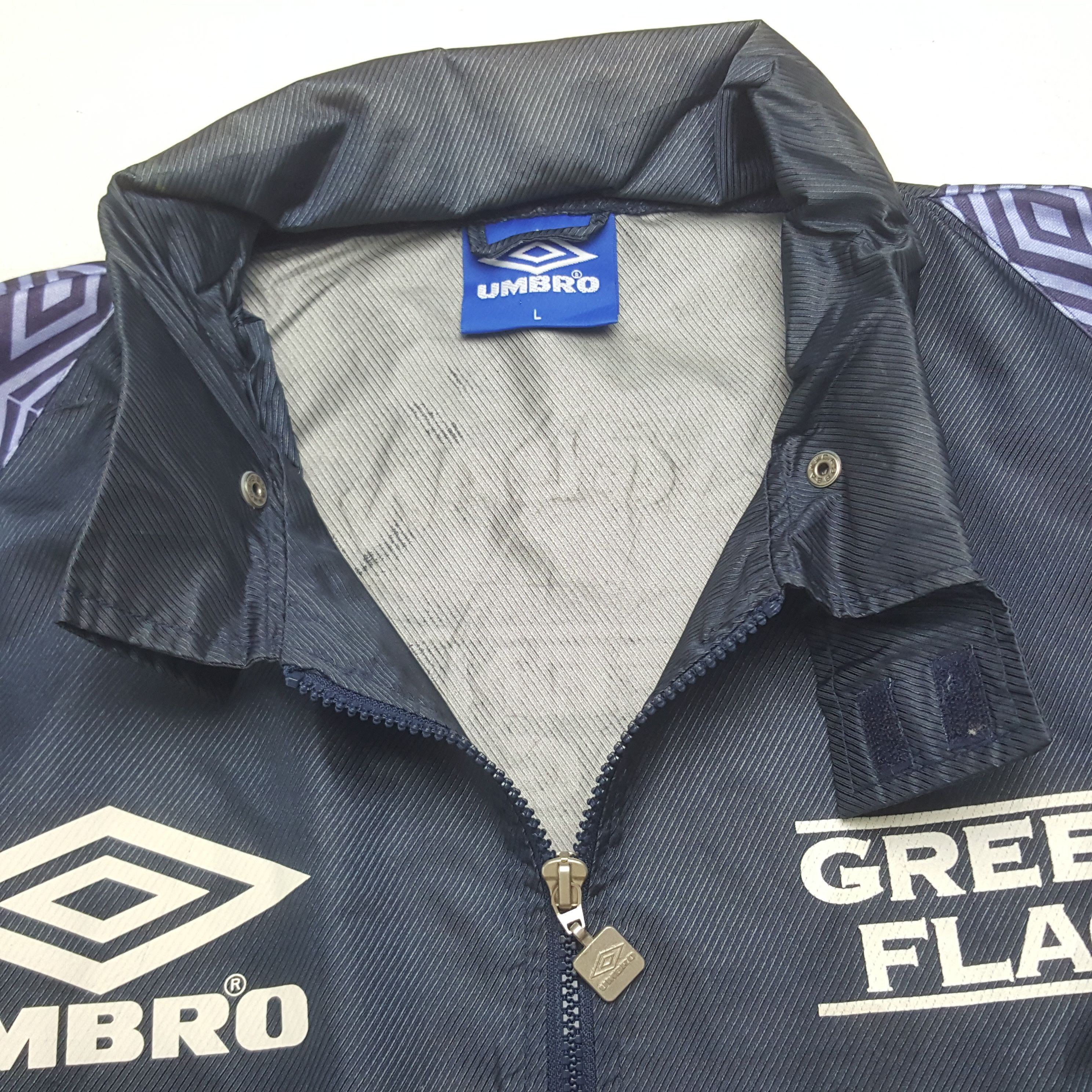 Umbro Vintage Umbro Green Flag England FC Windbreaker Sport Jacket Size US L / EU 52-54 / 3 - 5 Thumbnail