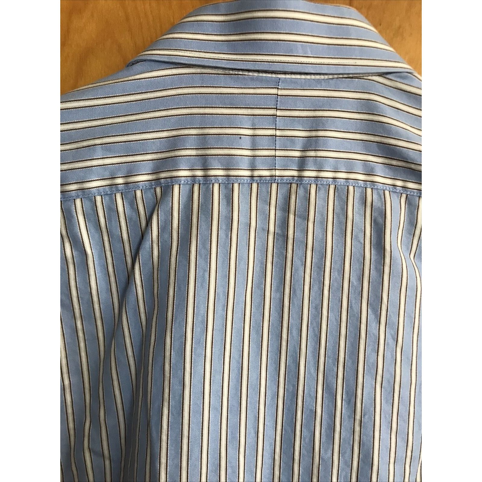 Peter Millar Peter Millar Men’s 16.5 Blue Striped LS Button Down Shirt Size US XL / EU 56 / 4 - 7 Thumbnail