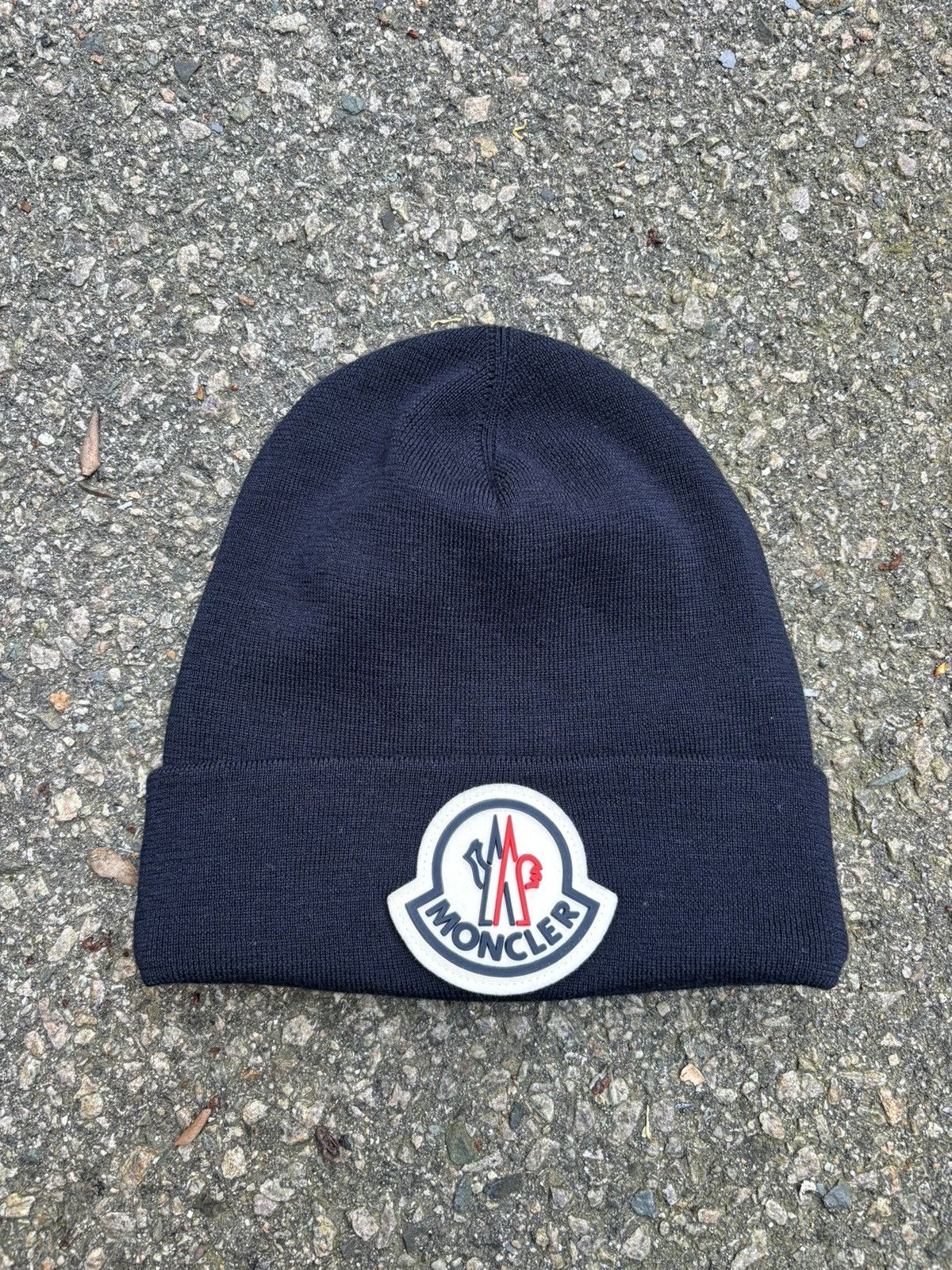 image of Moncler Navy Berretto Tricot Beanie, Men's
