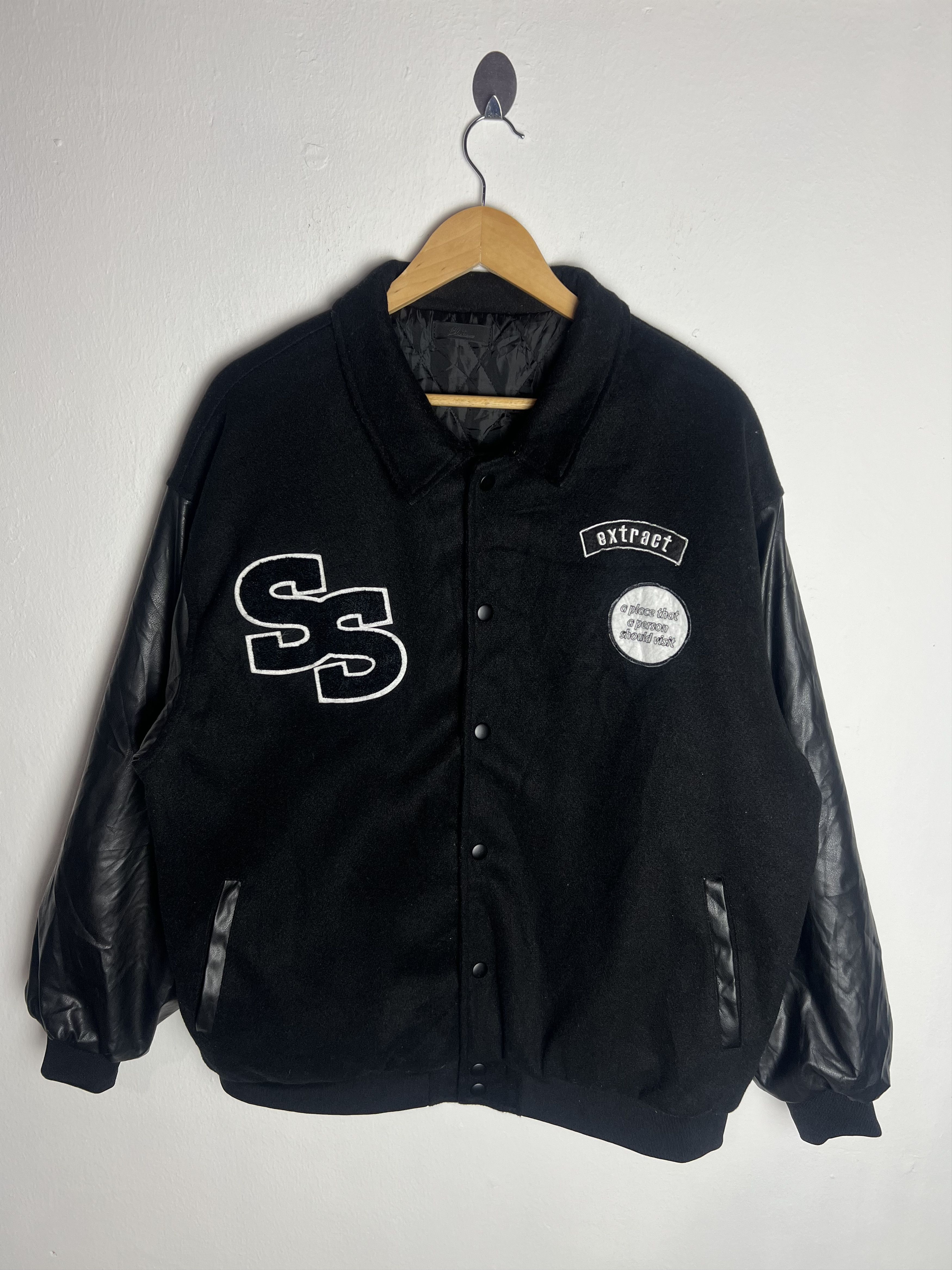 Seditionaries BLACK VARSITY JACKET WITH PATCHES Size US L / EU 52-54 / 3 - 1 Thumbnail